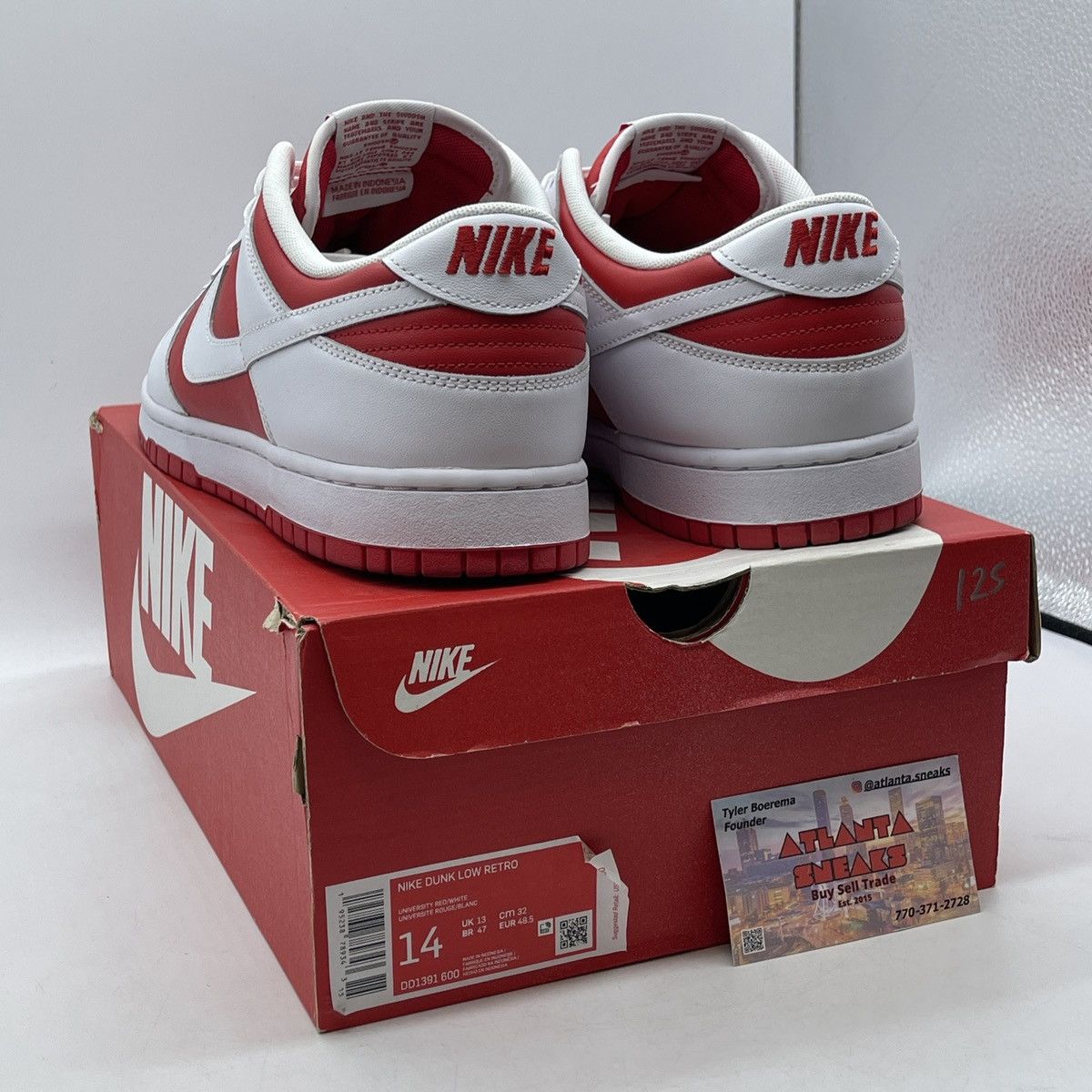 Nike Dunk low championship red Size US 14 / EU 47 - 4 Thumbnail