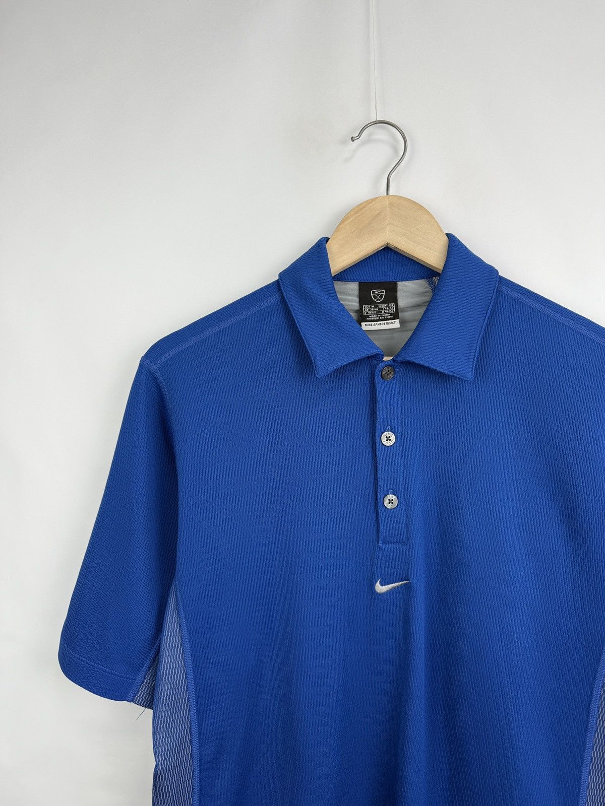 Nike × Tiger Woods 🇺🇸 Vintage 90s Nike Sphere React Golf Polo T-Shirt Rare Retro Size US M / EU 48-50 / 2 - 4 Thumbnail