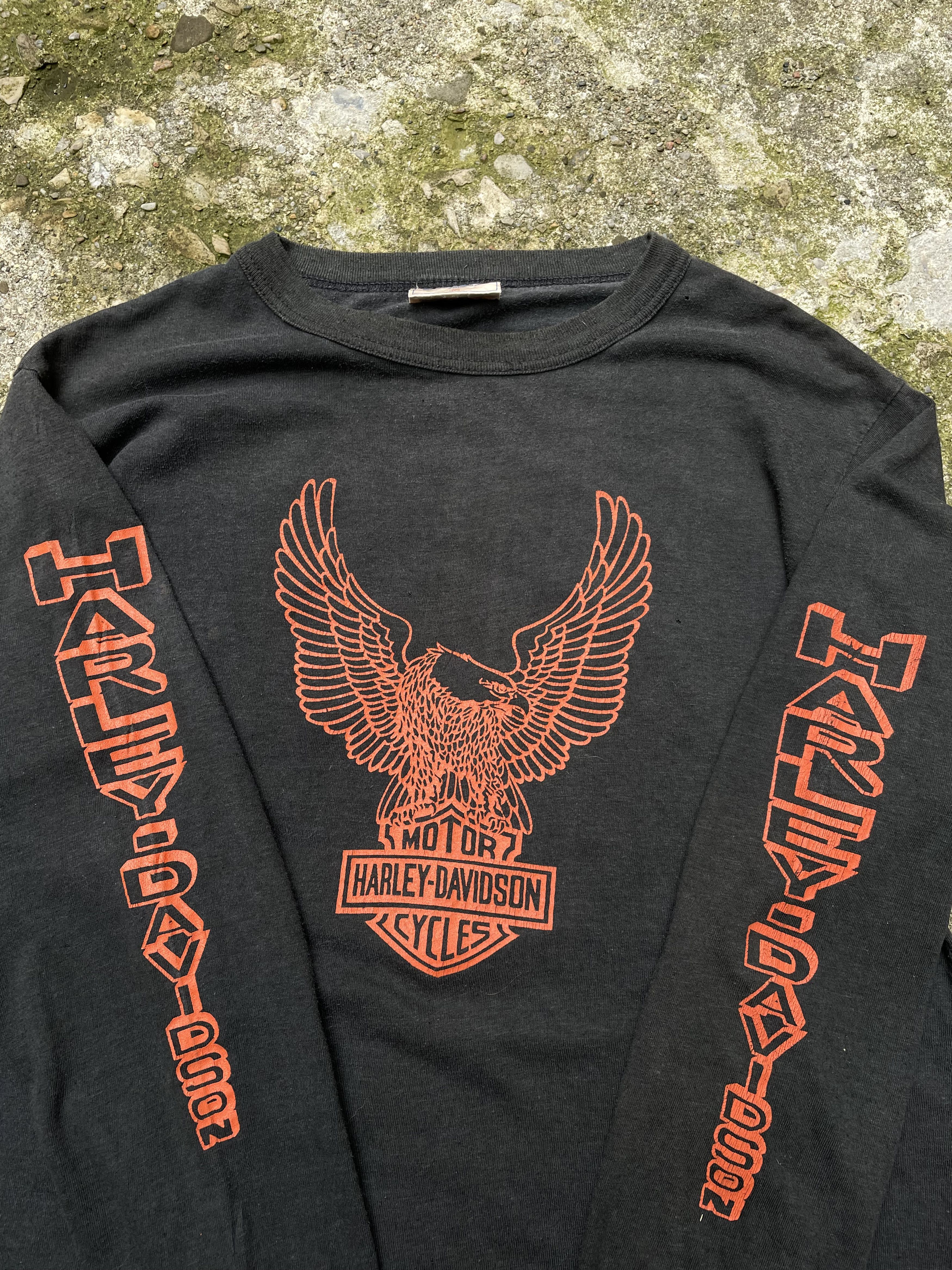 Harley Davidson × Vintage VTG 70s/80s Harley Davidson Motorcycles Long Sleeve T-Shirt Size US M / EU 48-50 / 2 - 3 Thumbnail
