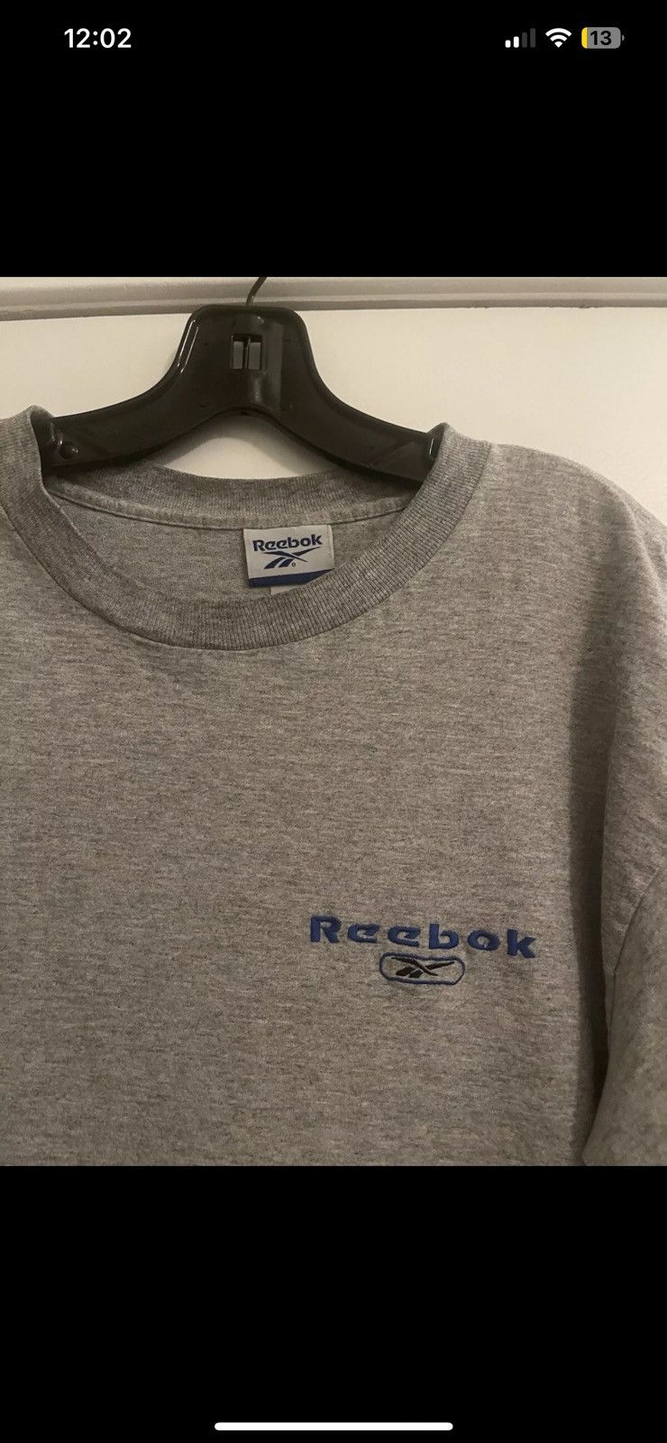 Reebok × Vintage VTG Early 2000s Reebok Embroidered Long Sleeve Grey Shirt Size US XXL / EU 58 / 5 - 2 Thumbnail
