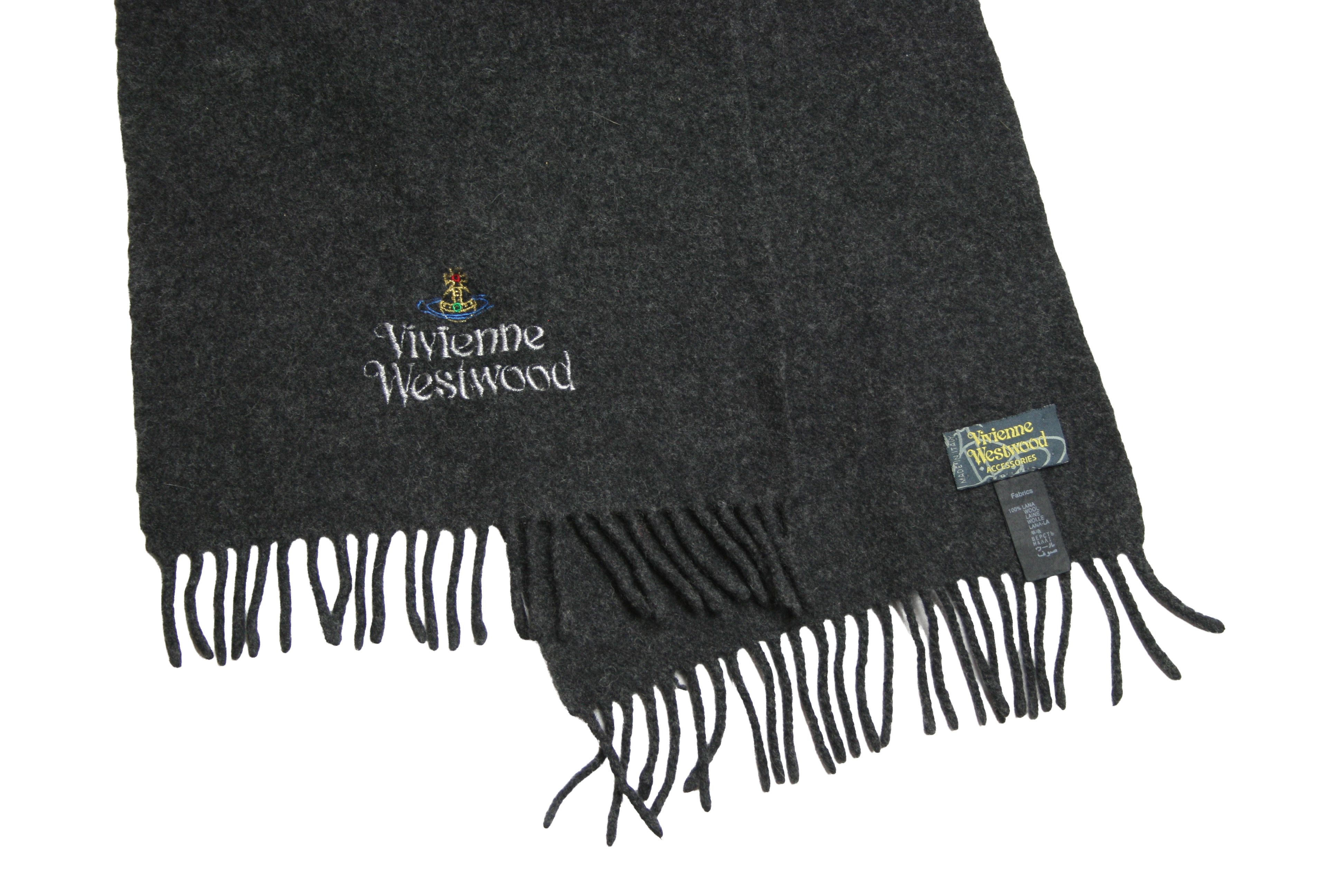 Vivienne Westwood Orb Logo Wool Scarf Size ONE SIZE - 2 Thumbnail