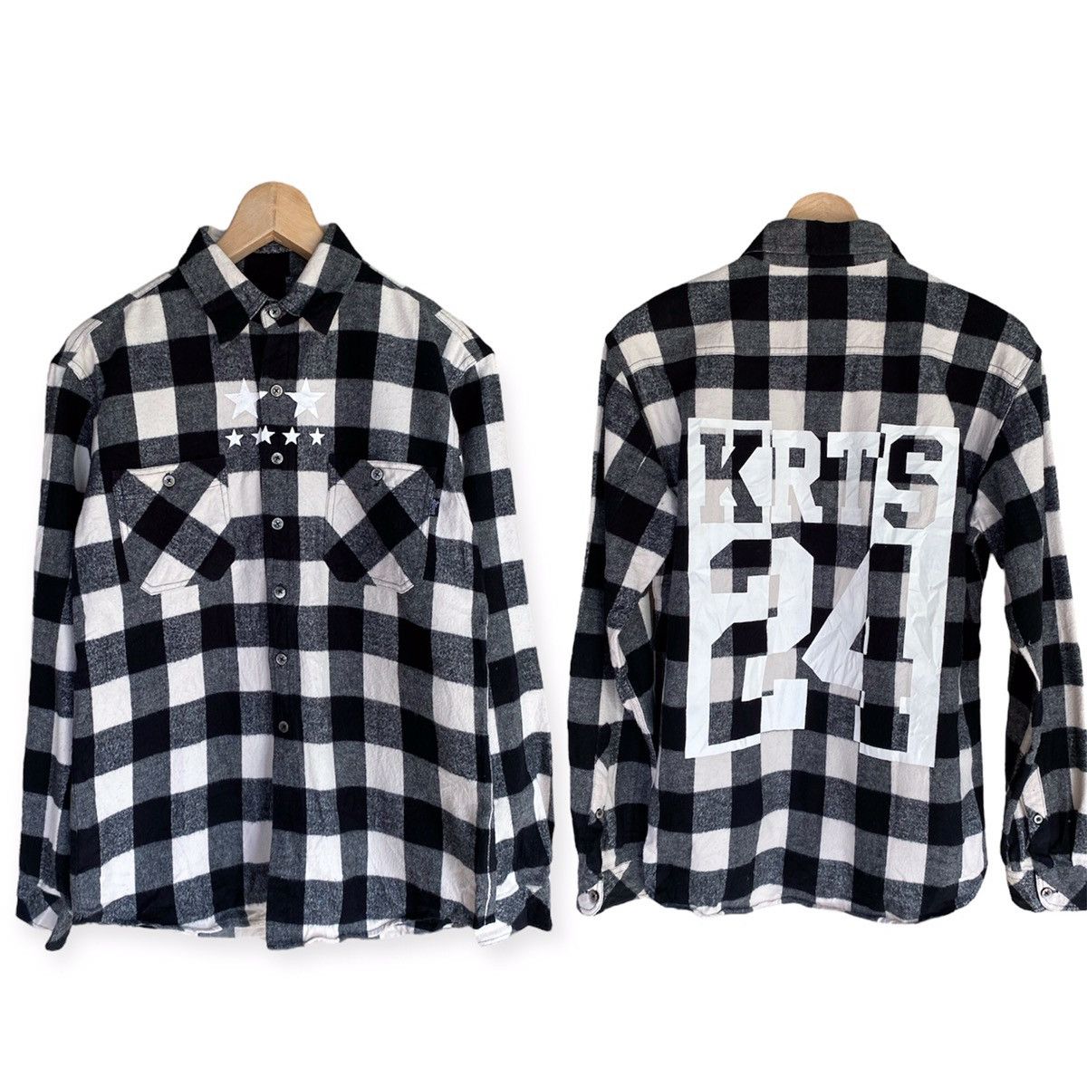 Japanese Brand 24karats Spellout Plaid Tartan Flannel Shirt Size US S / EU 44-46 / 1 - 1 Thumbnail