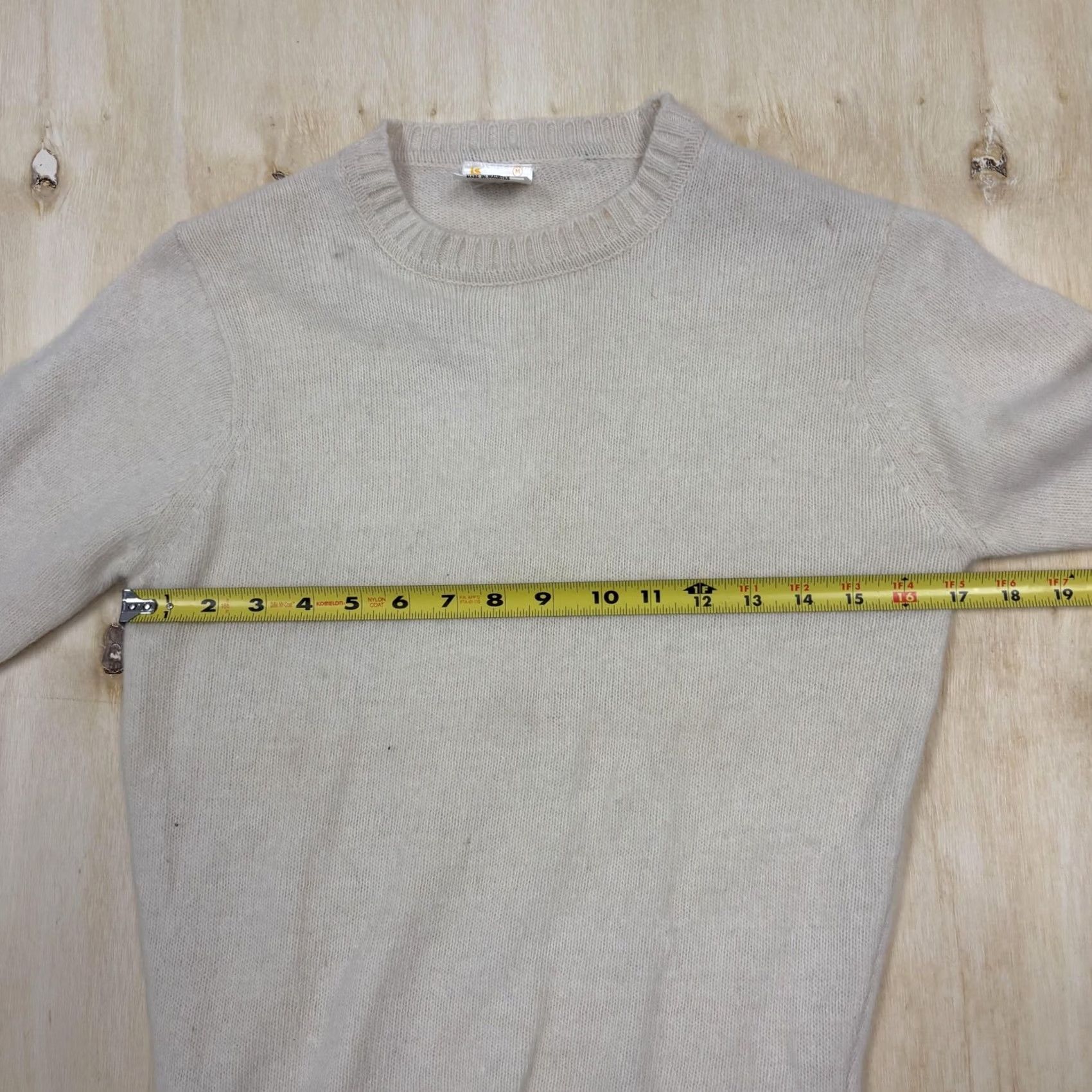 Vintage VINTAGE 70s K Mart Sweater Womens Medium White Wool Angora Crew Neck Raglan Knit Size M / US 6-8 / IT 42-44 - 7 Thumbnail