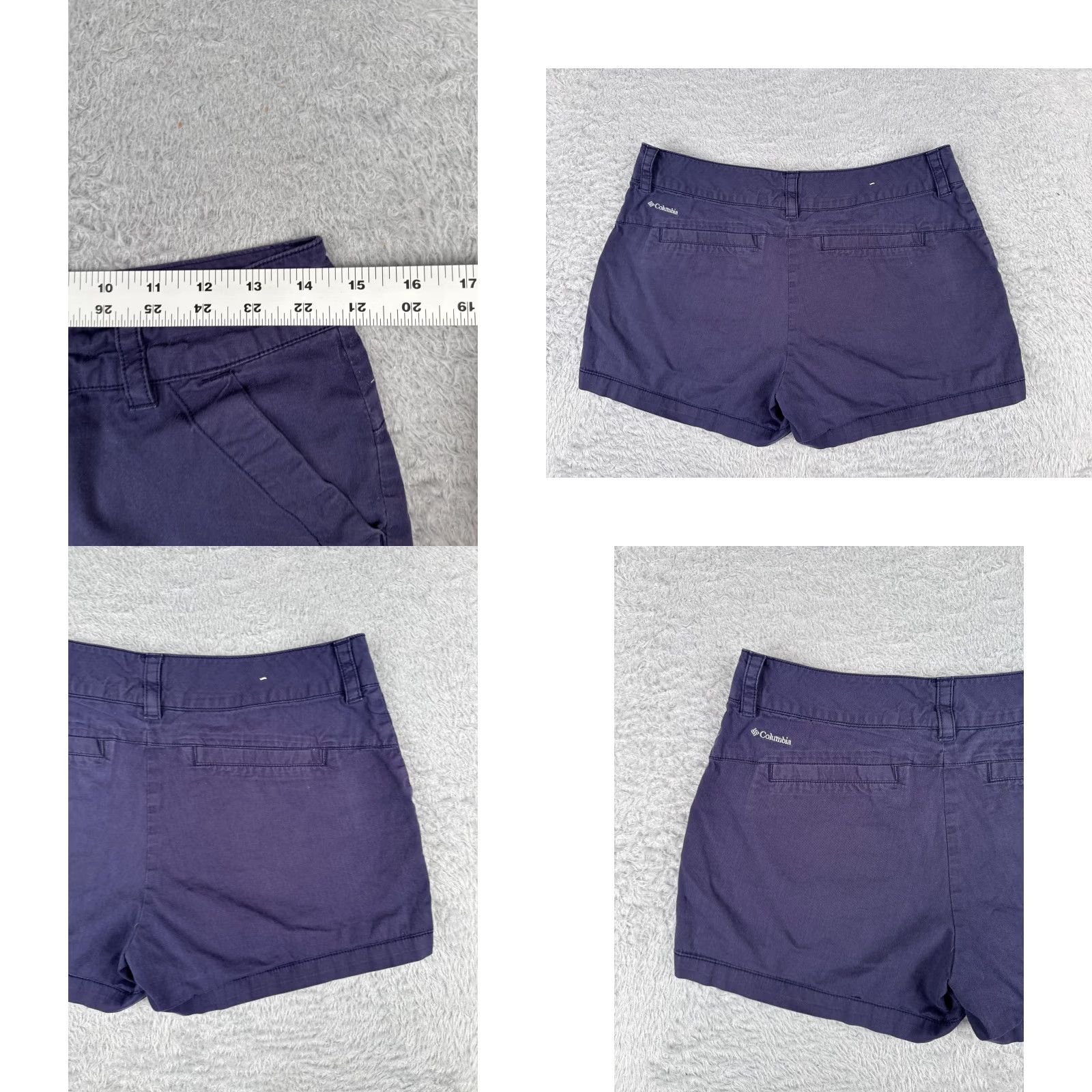 Vintage Columbia Shorts Women's 4 Blue Chino Cotton Twill Hiking Camping Fishing 29x3 Short (Chino) Regular Swim? Size 27" / US 4 / IT 40 - 9 Thumbnail