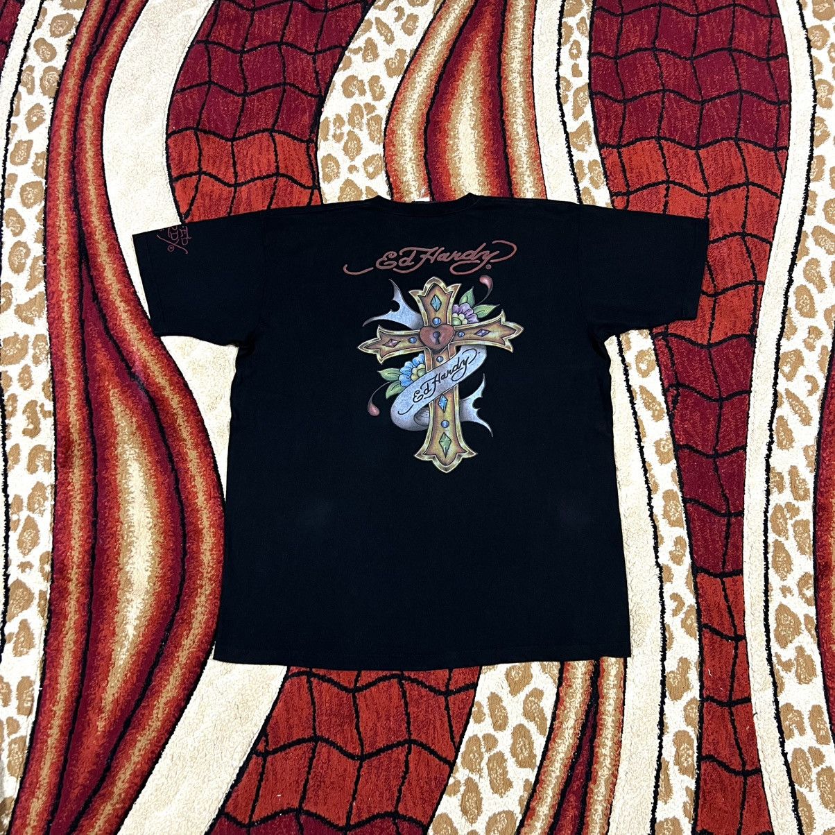 Ed Hardy Vintage Ed Hardy Big Logo Rare T Shirt Size US XL / EU 56 / 4 - 1 Thumbnail