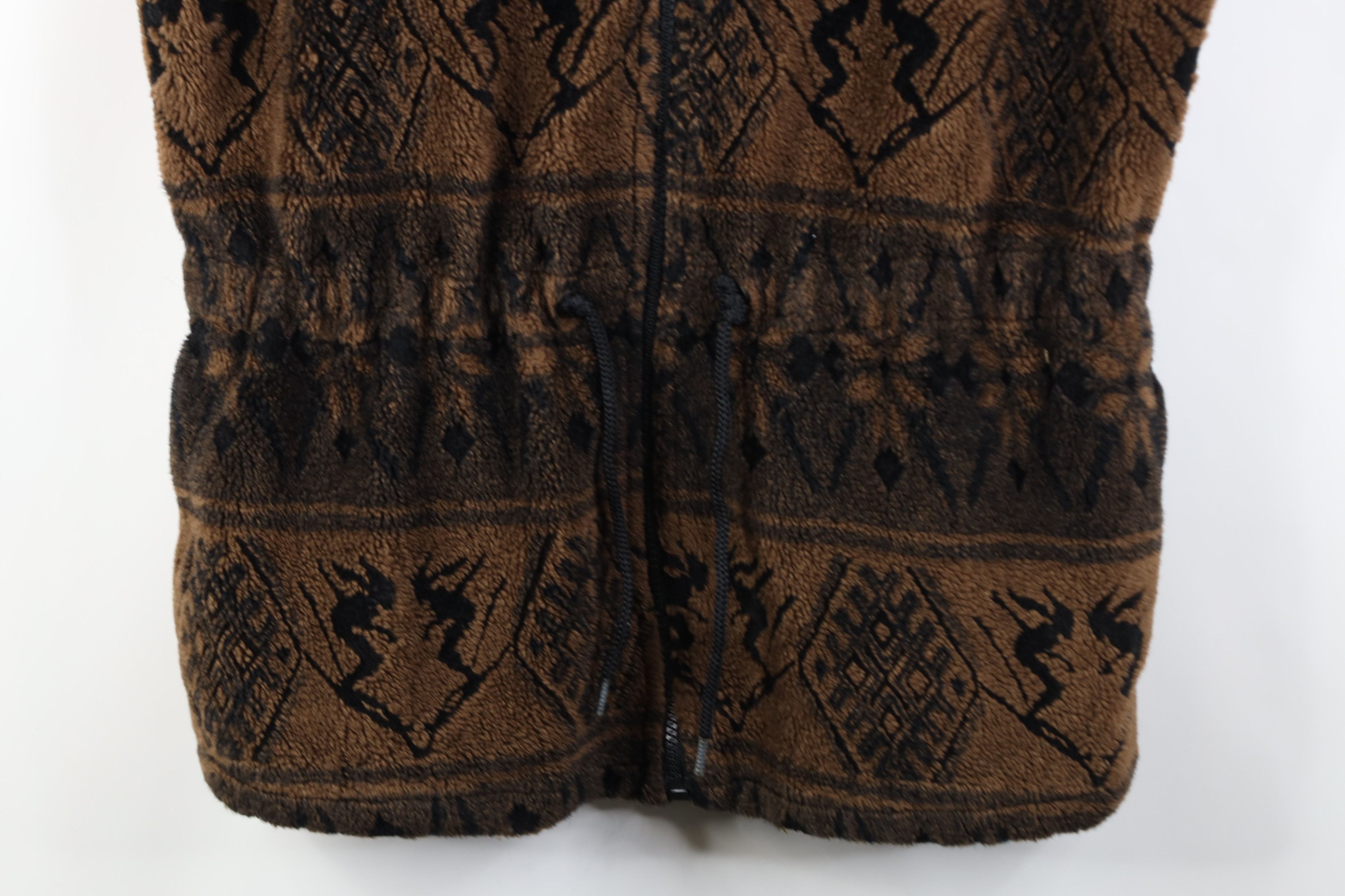 Vintage Vintage 90s Streetwear All Over Print Fleece Vest Jacket Size L / US 10 / IT 46 - 3 Thumbnail