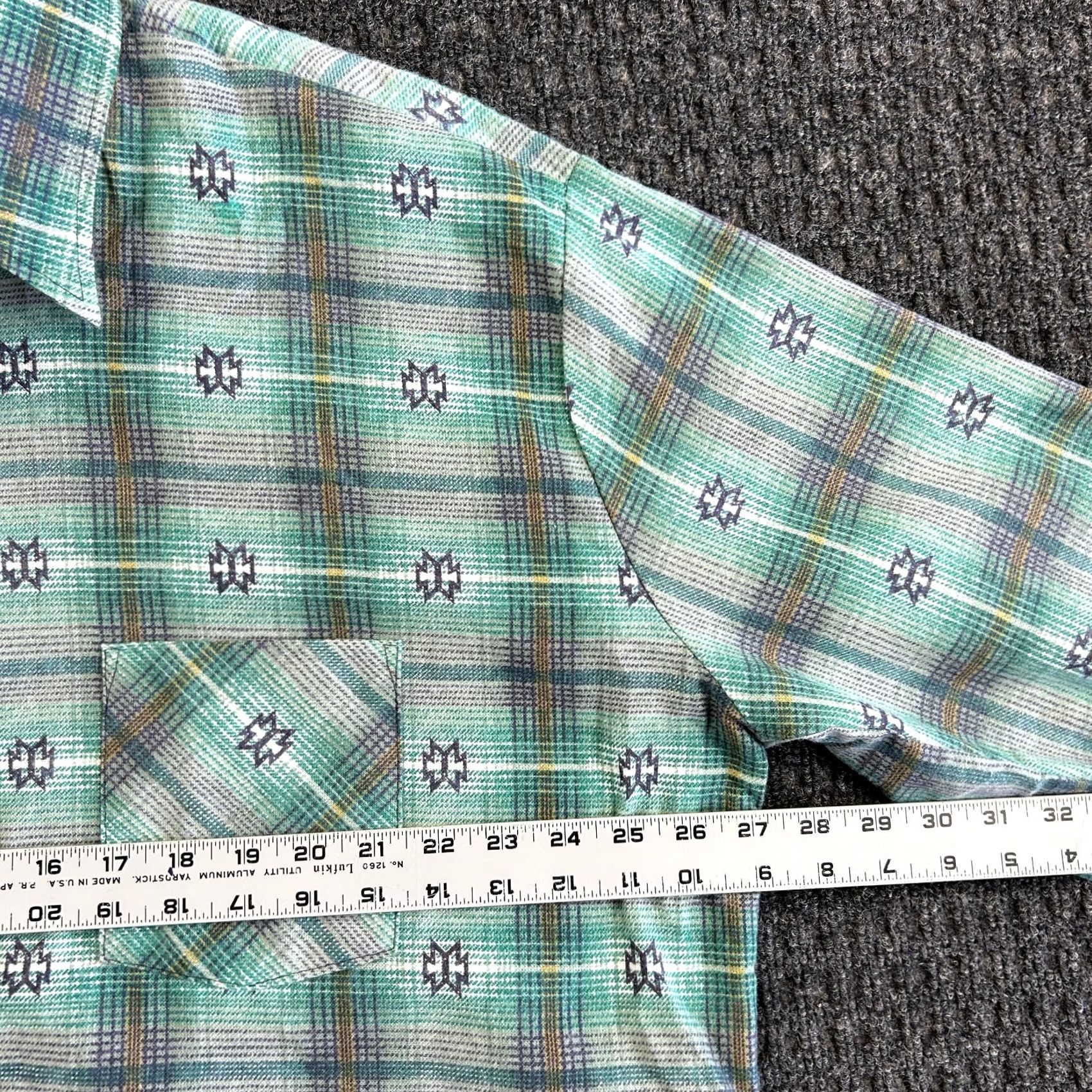 Vintage VINTAGE American Edition Flannel Shirt Button Green Purple Plaid 2XL Made in USA Shirt Mens 2XL Green Purple Plaid 90s Western Button-Up Size US XXL / EU 58 / 5 - 5 Thumbnail