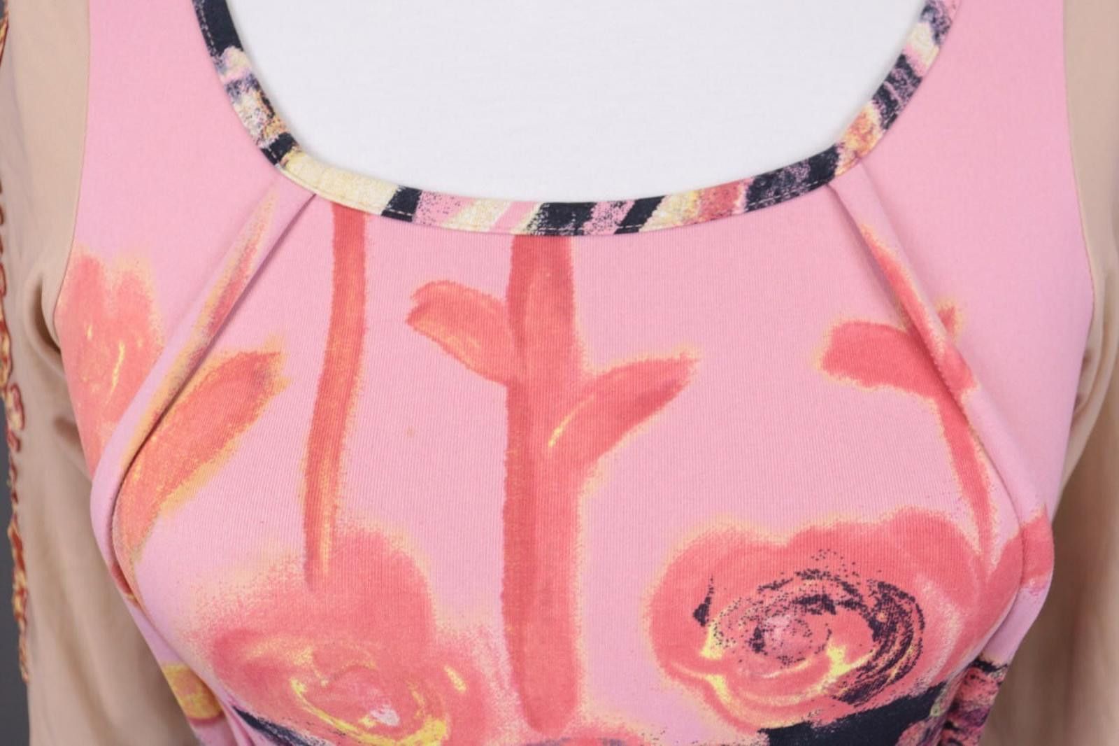 Designer Save the Queen Multicolour Floral Art Top Blouse Size M Size M / US 6-8 / IT 42-44 - 3 Thumbnail