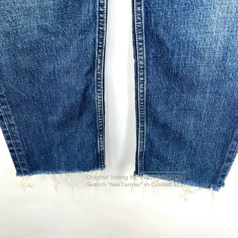 Saint Laurent Paris Saint Laurent Paris Wash Blue Fringe Denim Pants Size 28" / US 6 / IT 42 - 6 Thumbnail