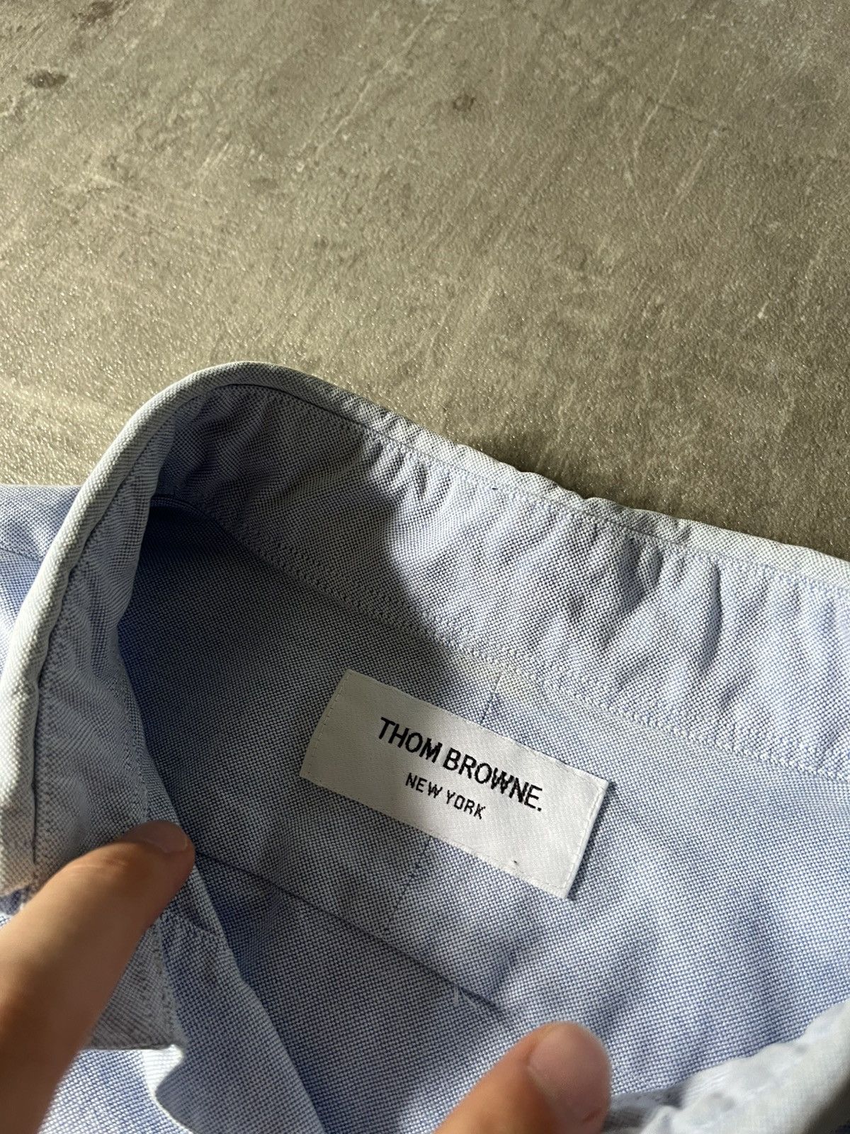 Thom Browne Thom Browne light blue oxford button up shirt Size US L / EU 52-54 / 3 - 9 Thumbnail