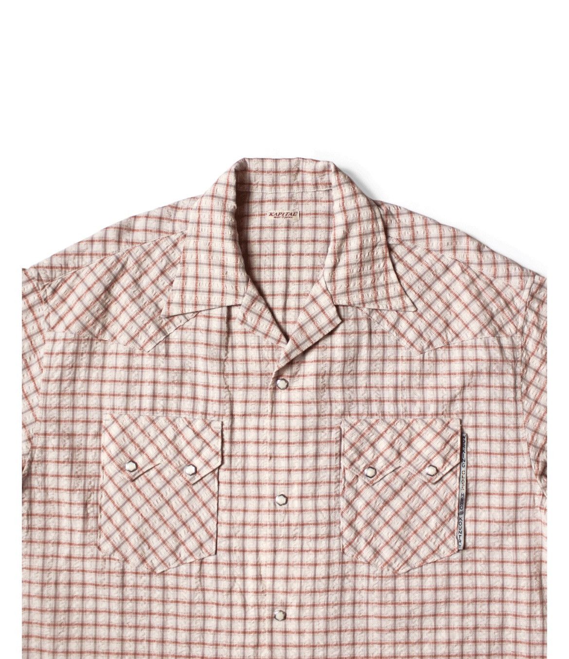 Kapital Kapital Linen Soccer Check Open Collar Western BIG Shirt Size US XL / EU 56 / 4 - 3 Thumbnail