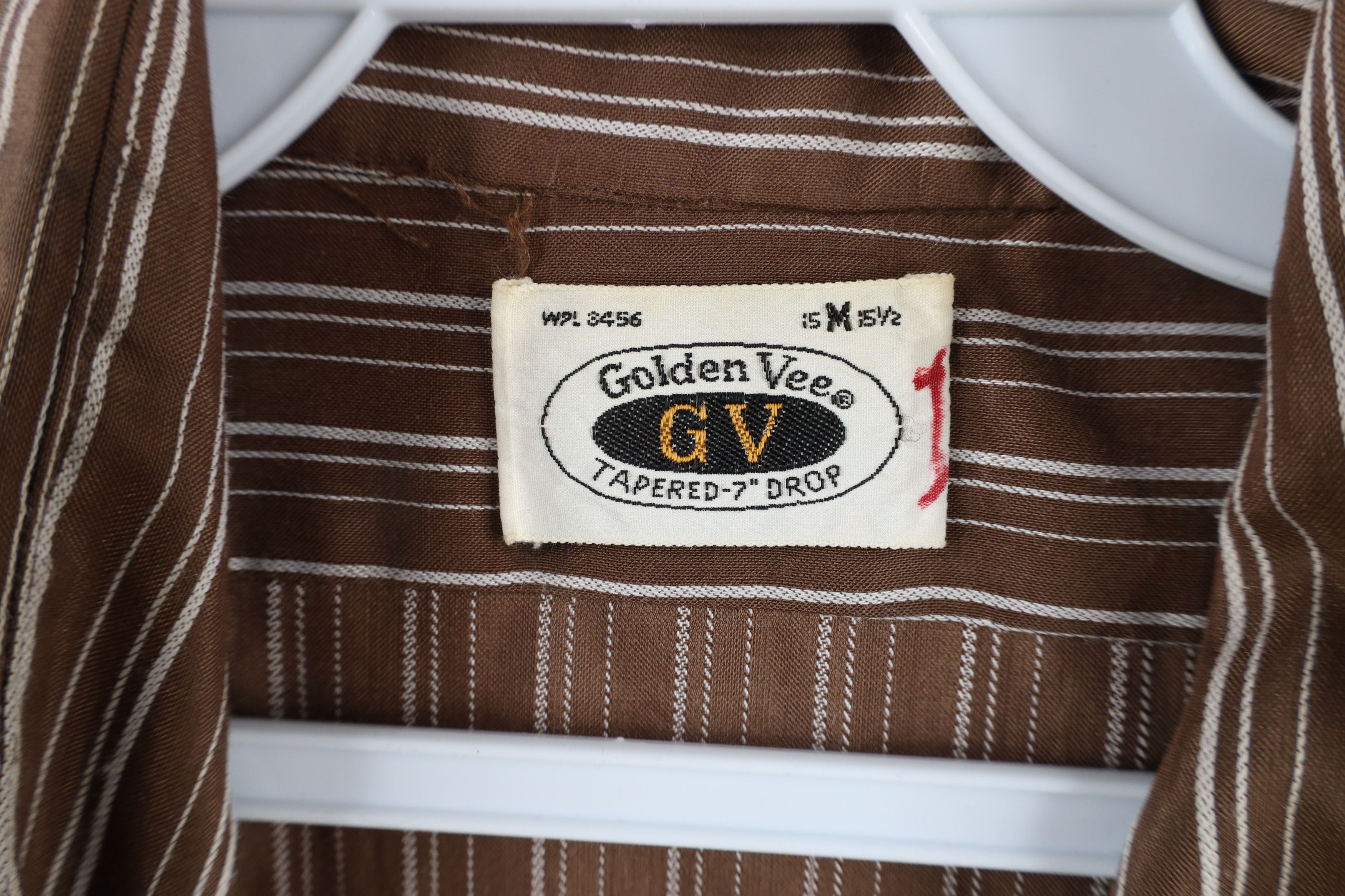 Vintage Vintage 60s 70s Streetwear Collared Button Shirt Brown Size US M / EU 48-50 / 2 - 4 Thumbnail