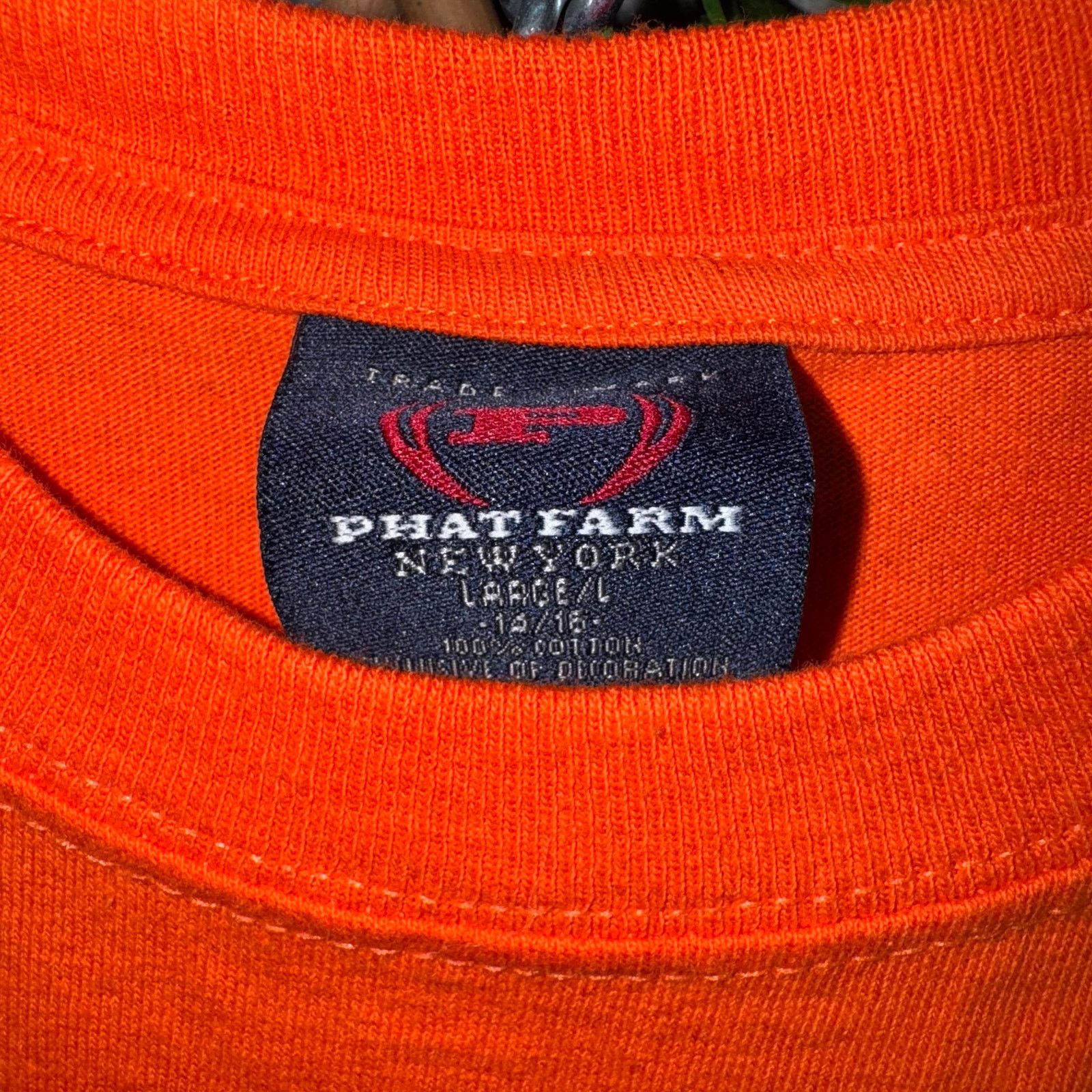 Phat Farm Vintage Y2K phat farm 2000 hip hop flag baggy orange t-shirt Size US L / EU 52-54 / 3 - 3 Thumbnail