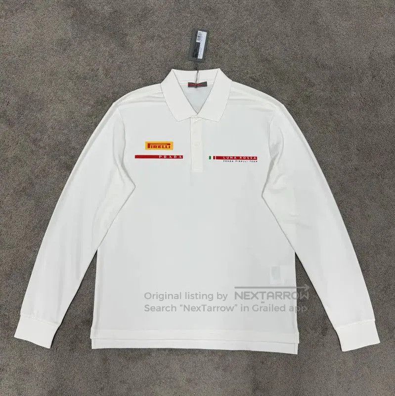 Prada Prada White Long Sleeve Polo for Men. | Grailed