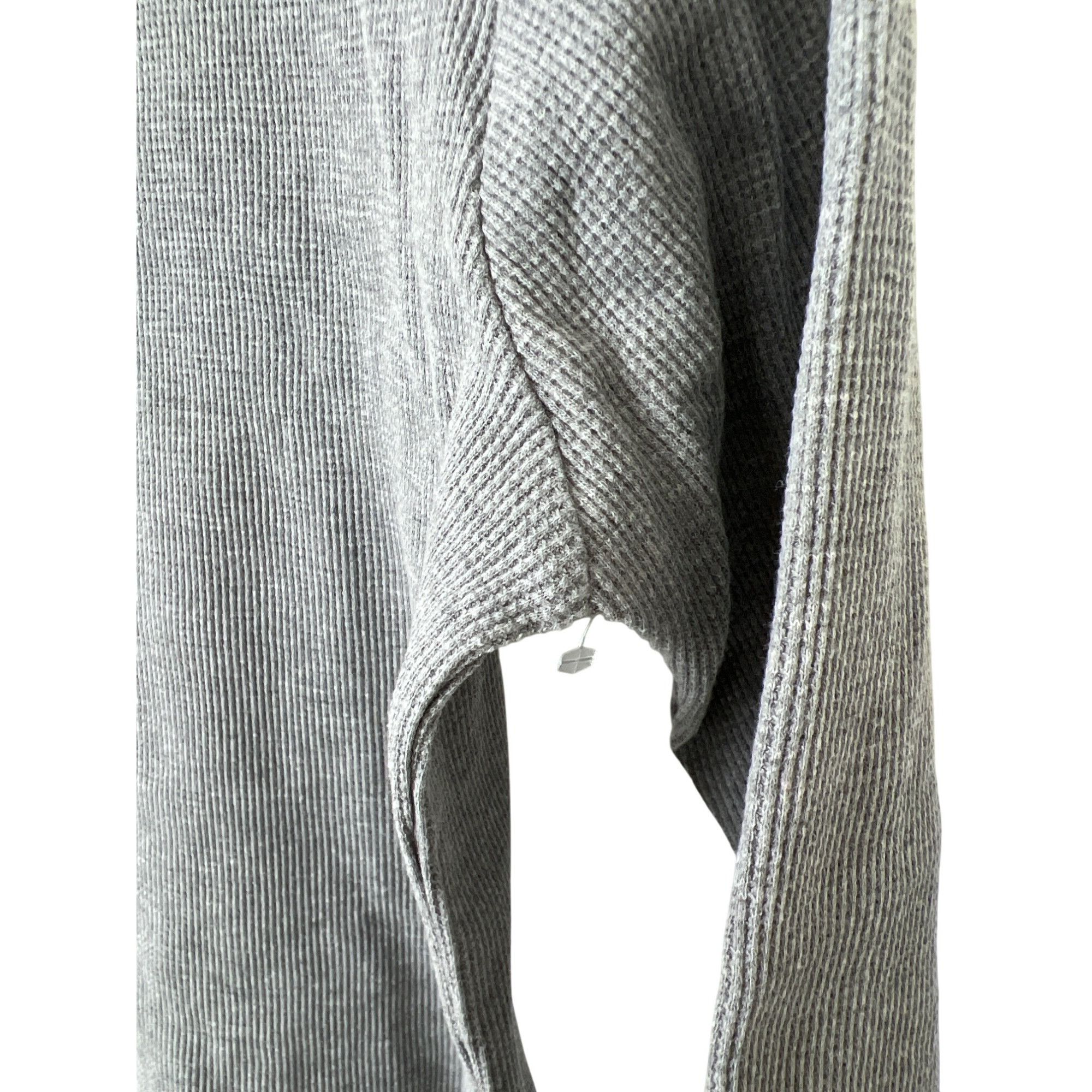 Nordstrom RDI Heather Gray Thermal Long Sleeve Top Size S / US 4 / IT 40 - 3 Thumbnail