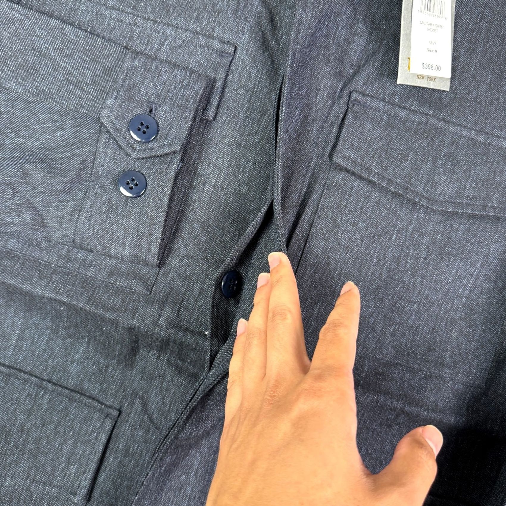 Todd Snyder Todd Snyder Mens Military Shirt Jacket M Navy Blue Pockets NEW Size US M / EU 48-50 / 2 - 4 Thumbnail