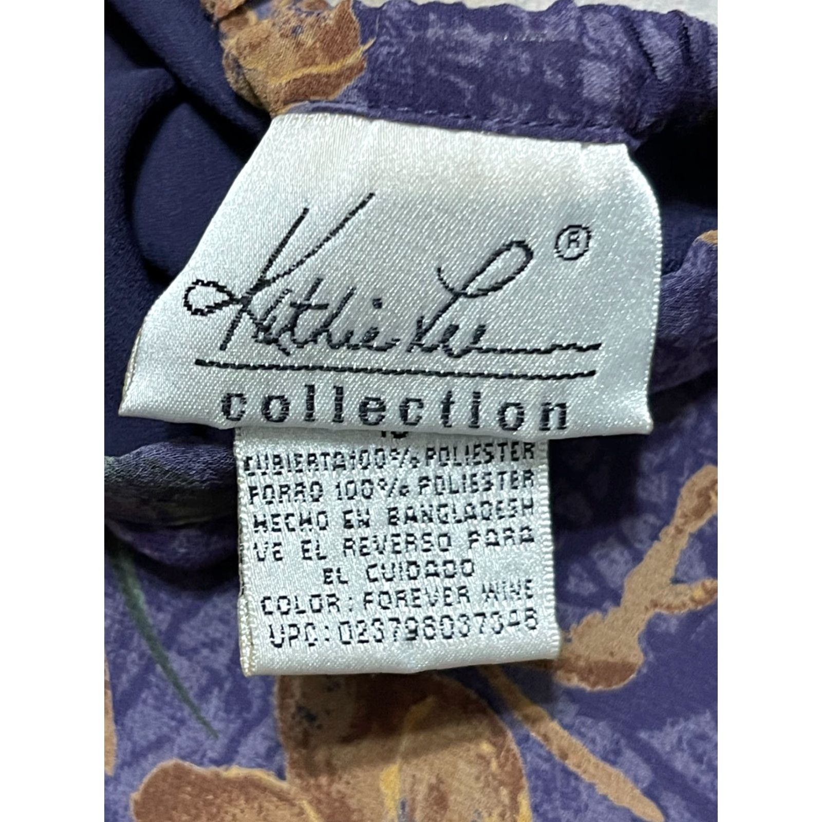 Lee Kathie Lee Skirt, Women's Size 10, Midi, Brown Blue, Zip Side, Side Slit, Floral, Casual, Regular, Ladies, Skirt Size 32" / US 10 / IT 46 - 5 Thumbnail