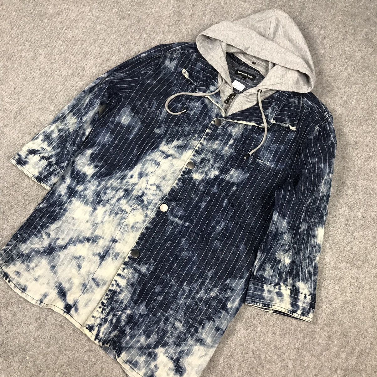 Japanese Brand Semanticdesign Acid Wash Style Zipper Denim Jacket Size US L / EU 52-54 / 3 - 4 Thumbnail