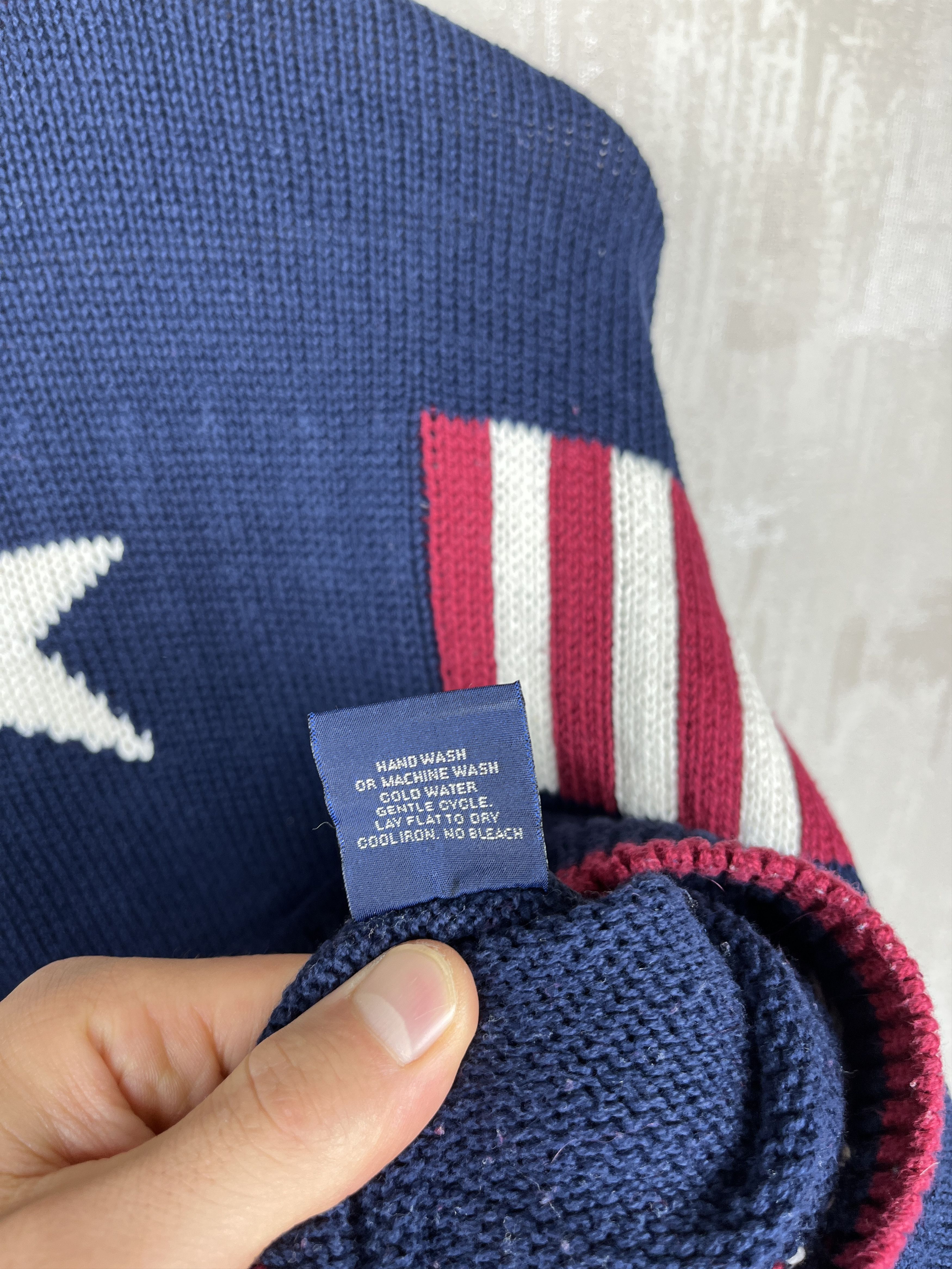 Vintage 90s Old Glory America Flag Stars Stripes USA Vintage Sweater Size US L / EU 52-54 / 3 - 15 Thumbnail