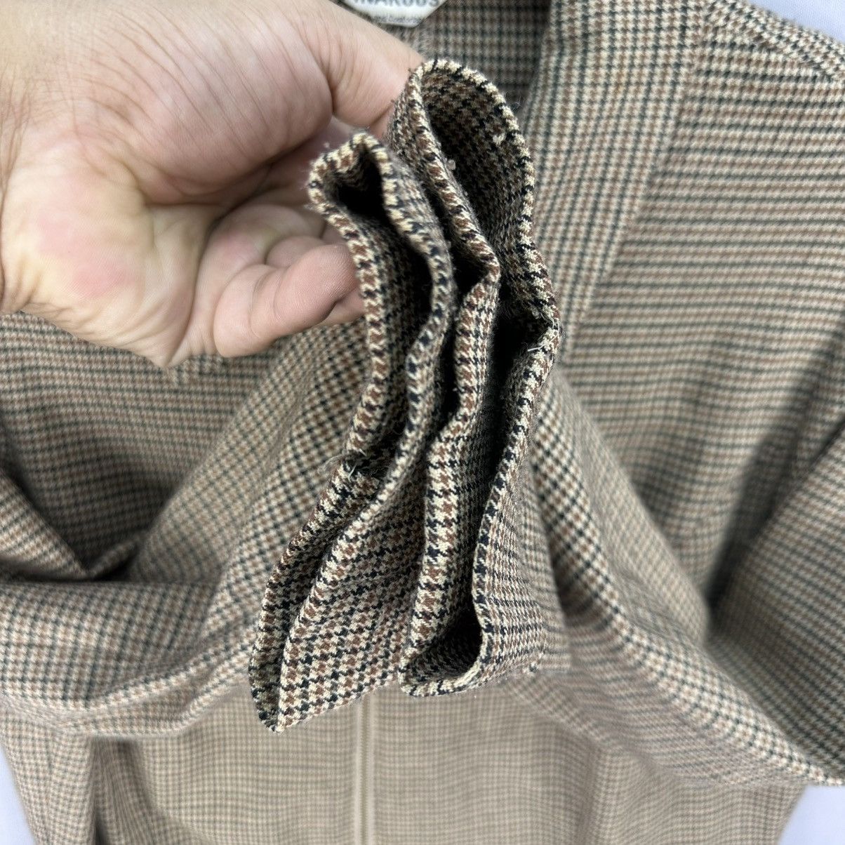 Japanese Brand Vintage 80's Rockabilly Style Zipper Houndstooth Jacket Size US XS / EU 42 / 0 - 8 Thumbnail