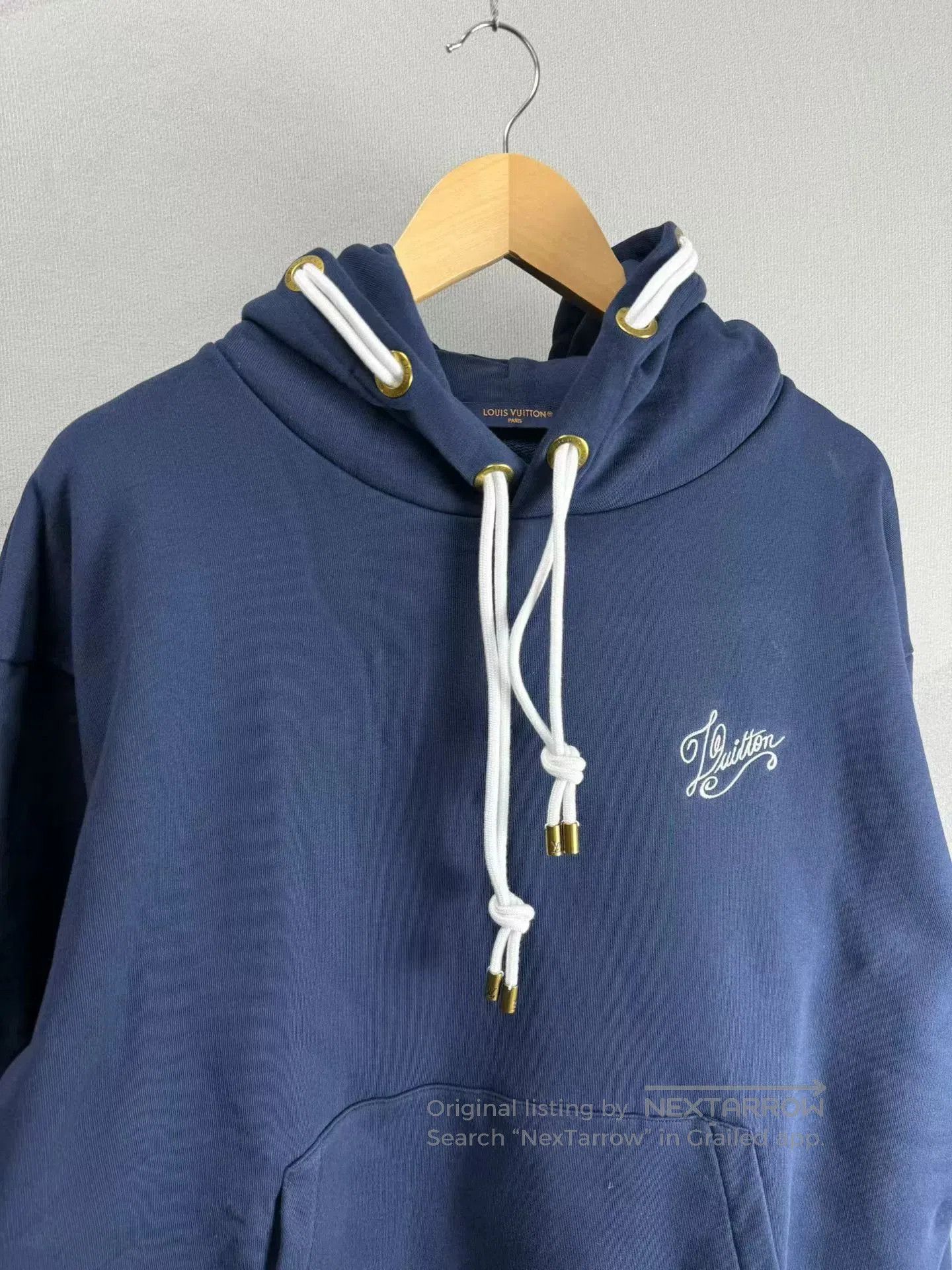 Louis Vuitton louis vuitton navy logo hoodie with drawstring. Size US XL / EU 56 / 4 - 2 Thumbnail