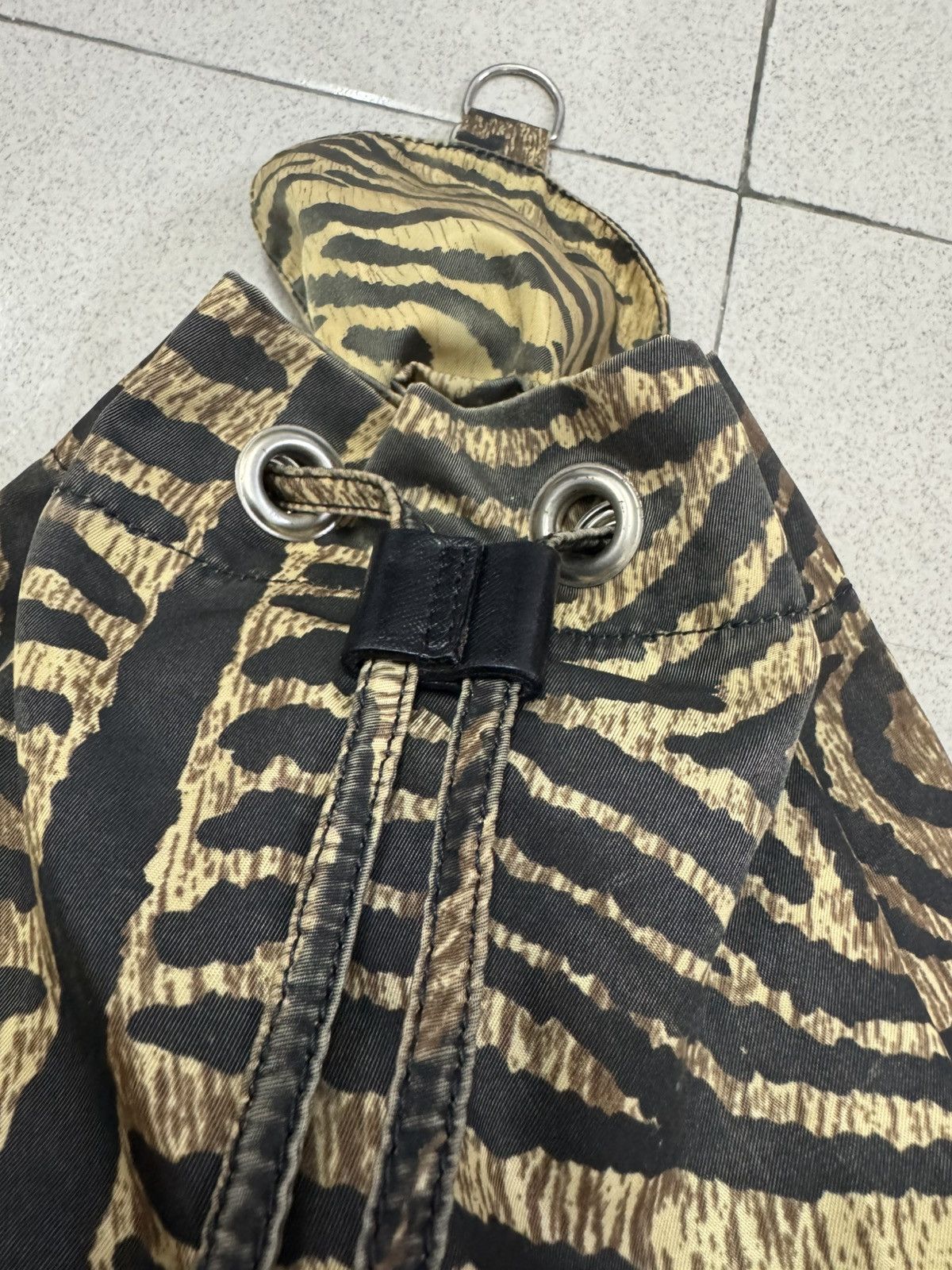 Prada PRADA ZEBRA PRINT NYLON BAGPACK BAG Size ONE SIZE - 7 Thumbnail