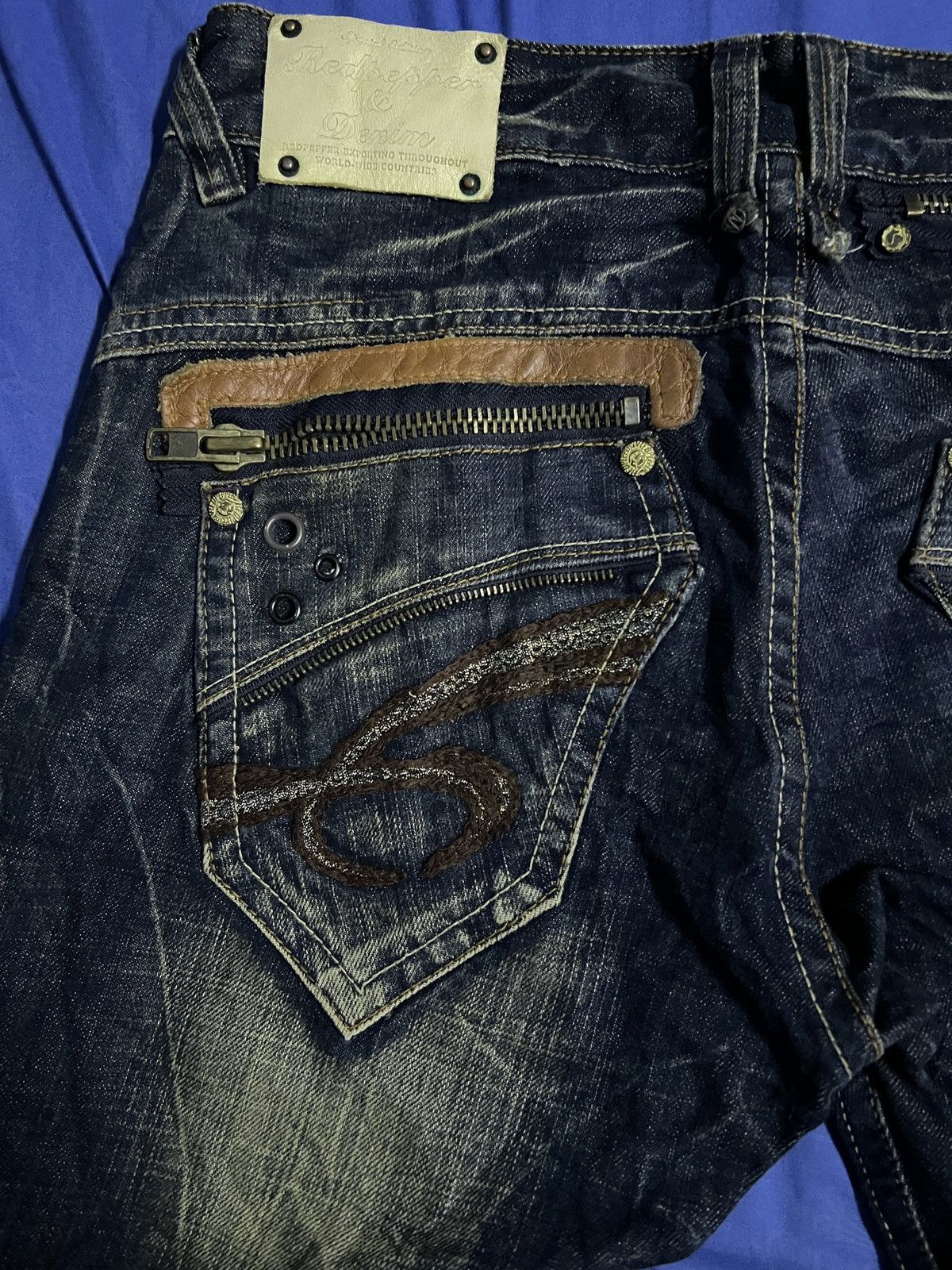 Designer × Japanese Brand REDPEPPER FLARED JEANS JAPANESE BRAND DENIM Size US 34 / EU 50 - 10 Thumbnail