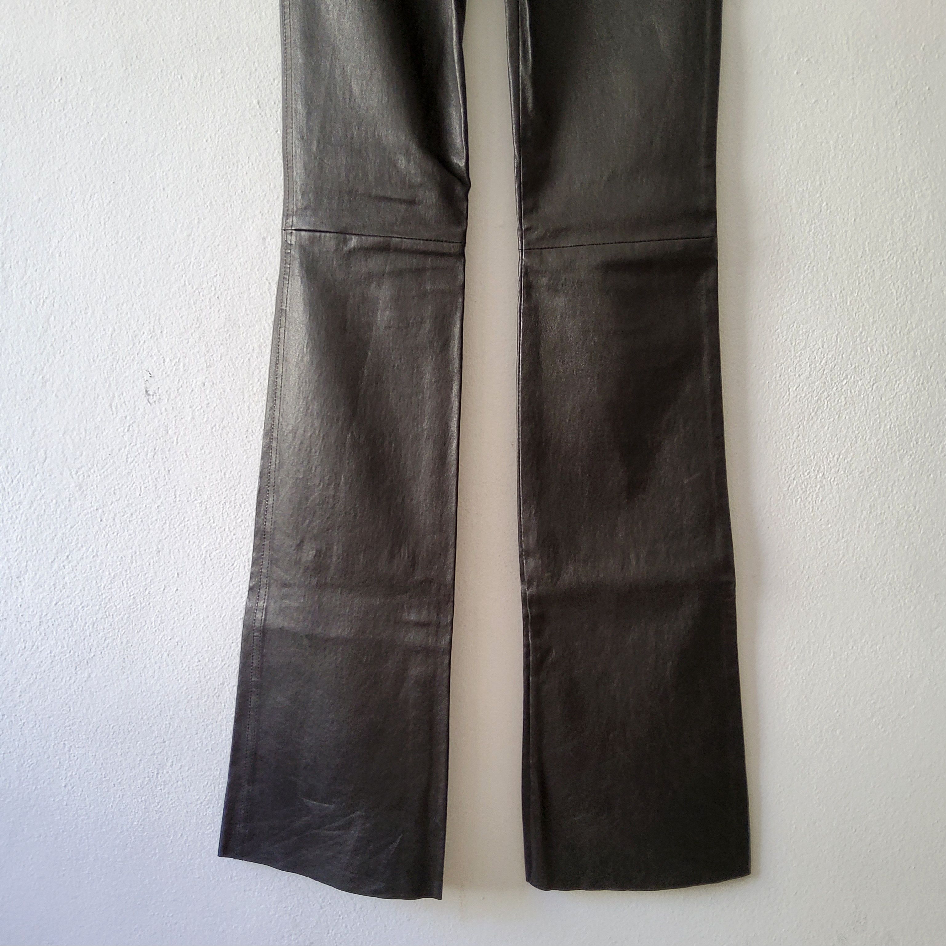 Jitrois Jitrois vintage y2k 2010s second skin leather bootcut pants Size 25" / US 0 / IT 36 - 7 Thumbnail