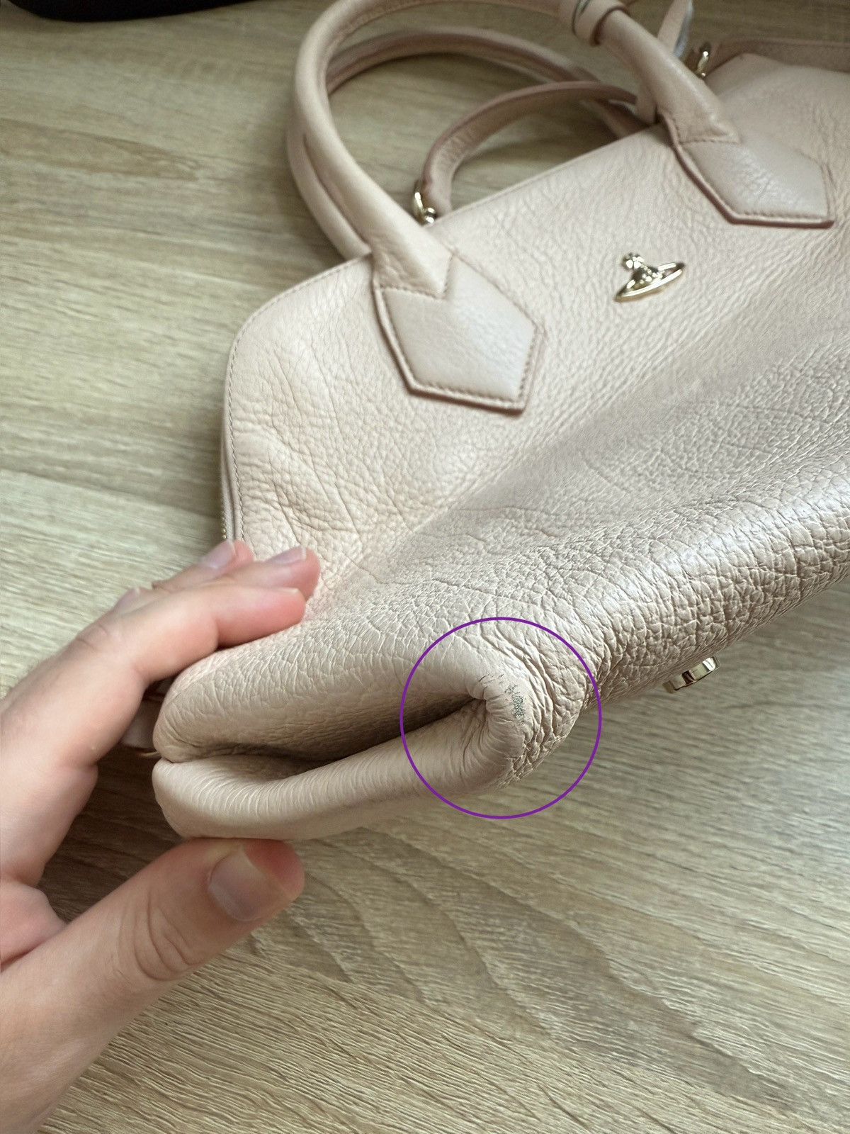 Vivienne Westwood 🇮🇹 Vivienne Westwood Balmoral Grain Leather Pink Bag Size ONE SIZE - 11 Thumbnail