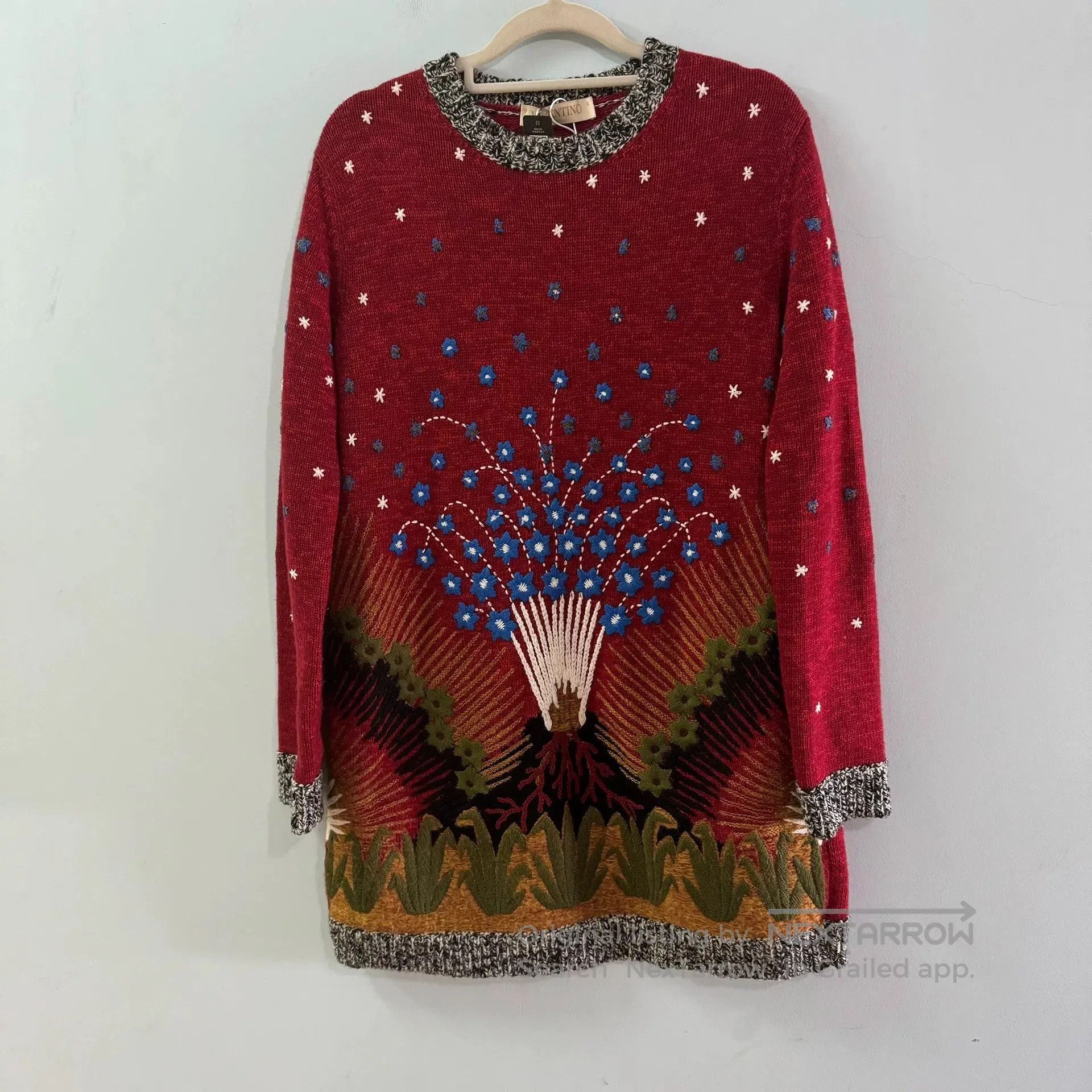 Valentino Valentino Red Wool Knit Dress XXS. Size XXS / US 00 / IT 34 - 1 Thumbnail
