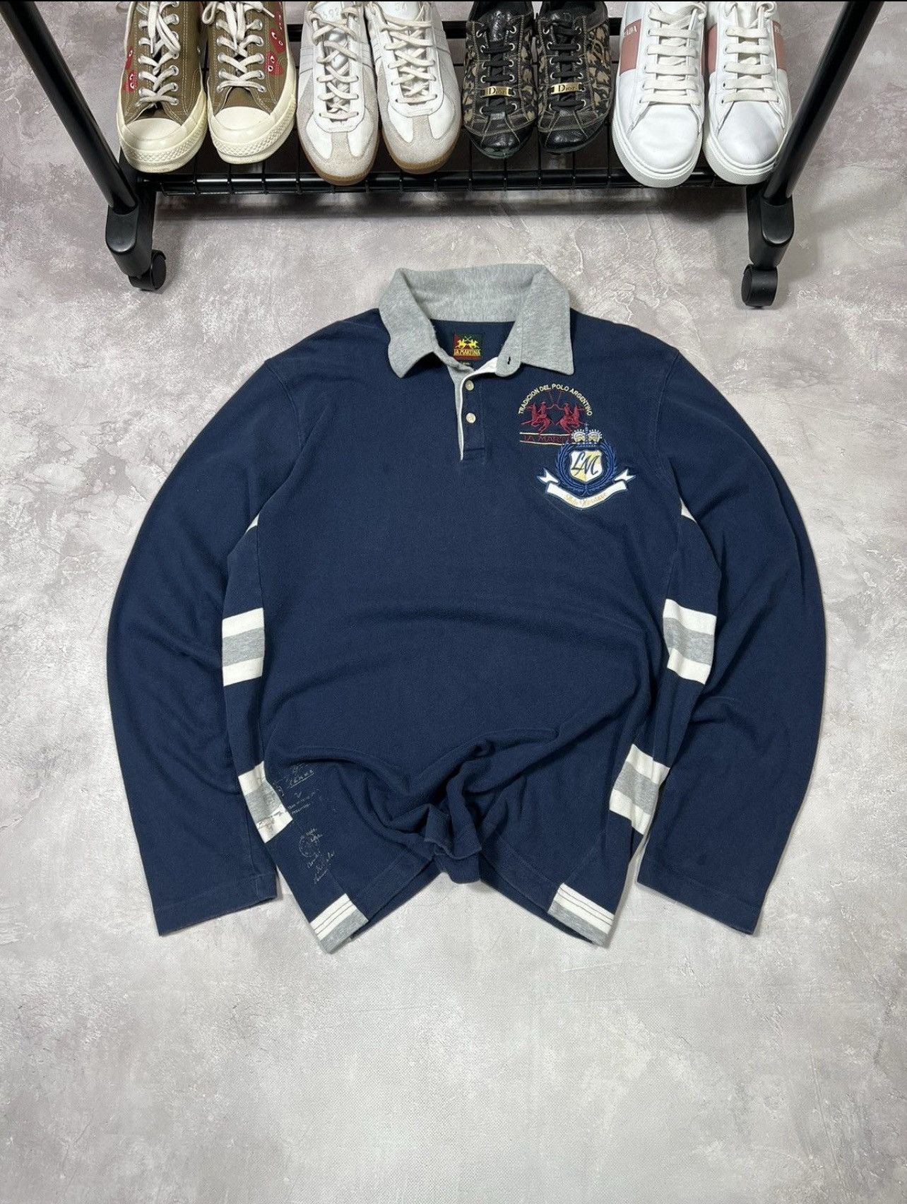 Vintage Vintage La Martina Rugby Sweatshirt Size US XL / EU 56 / 4 - 2 Thumbnail