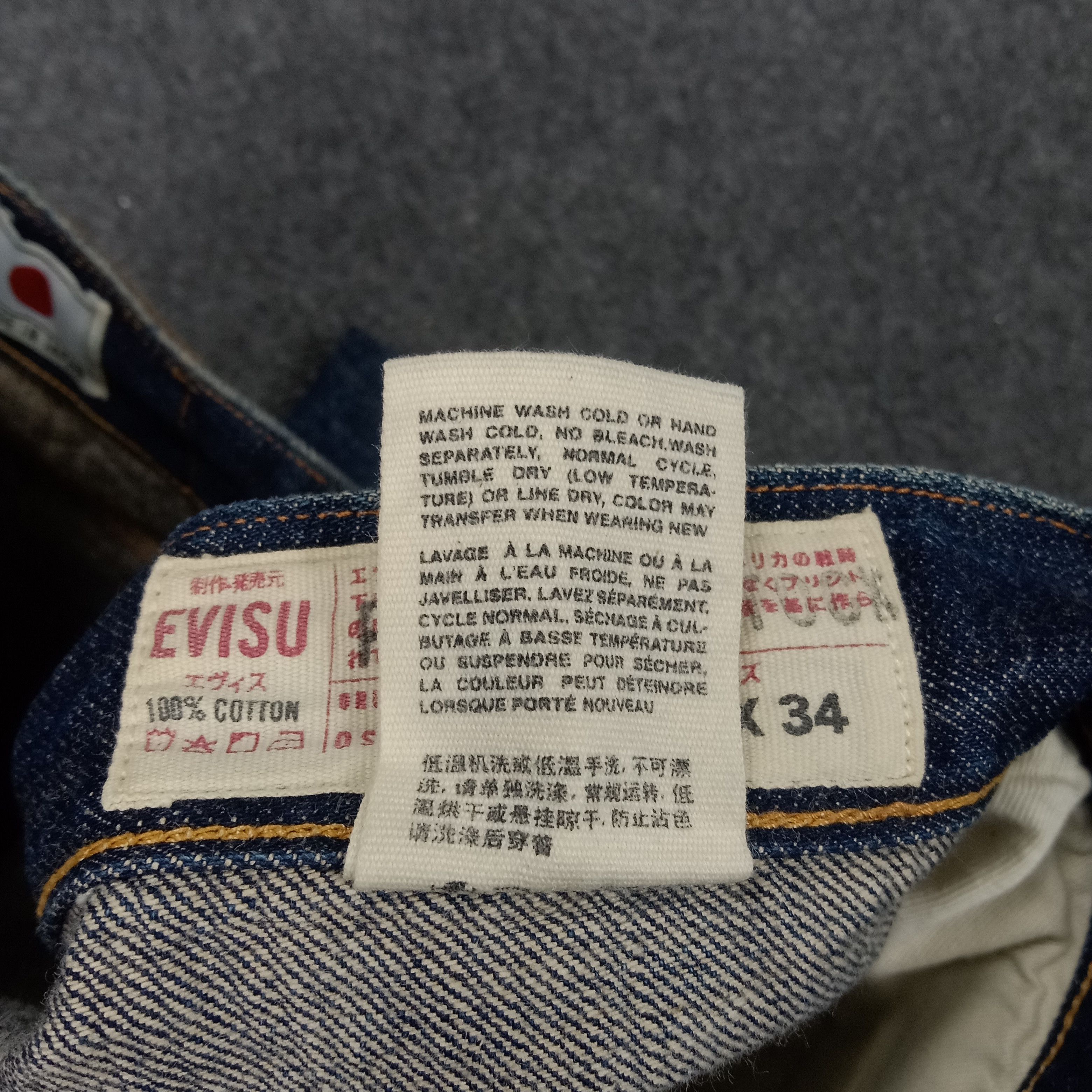 Evisu Evisu No 5 Selvedge Custom Art Daicock Denim Jeans Size US 31 - 16 Thumbnail
