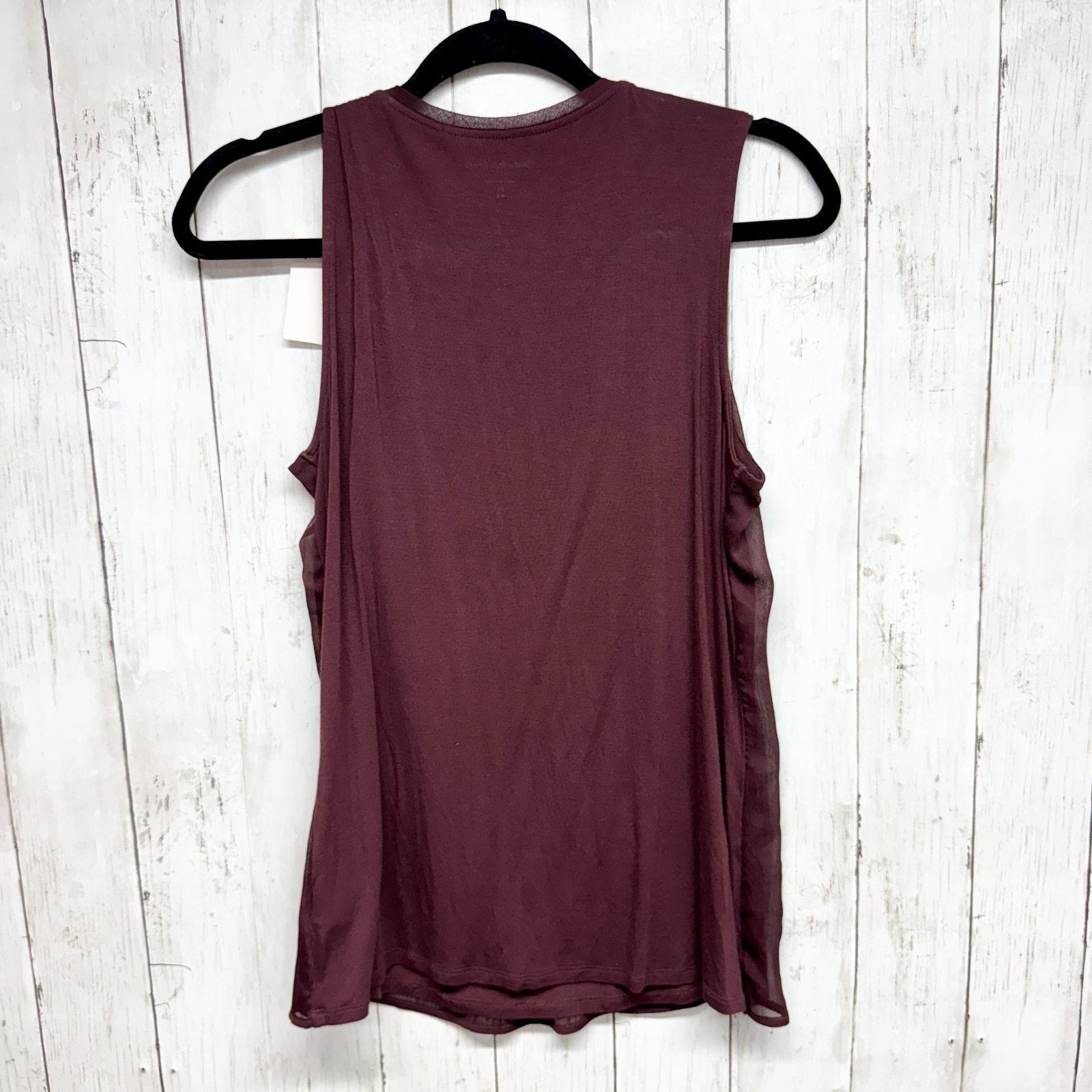 Coldwater Creek Coldwater Creek Sz XS Brown Beaded V-Neck Sleeveless Blouse Size XS / US 0-2 / IT 36-38 - 2 Thumbnail