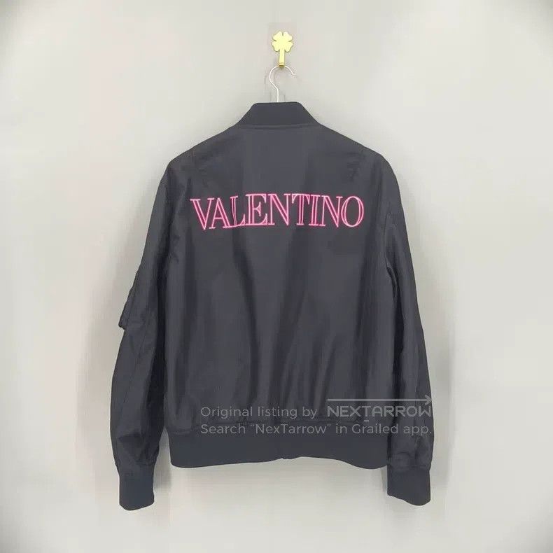 Valentino Valentino Back logo zipper bomber jacket jacket Size US M / EU 48-50 / 2 - 2 Thumbnail