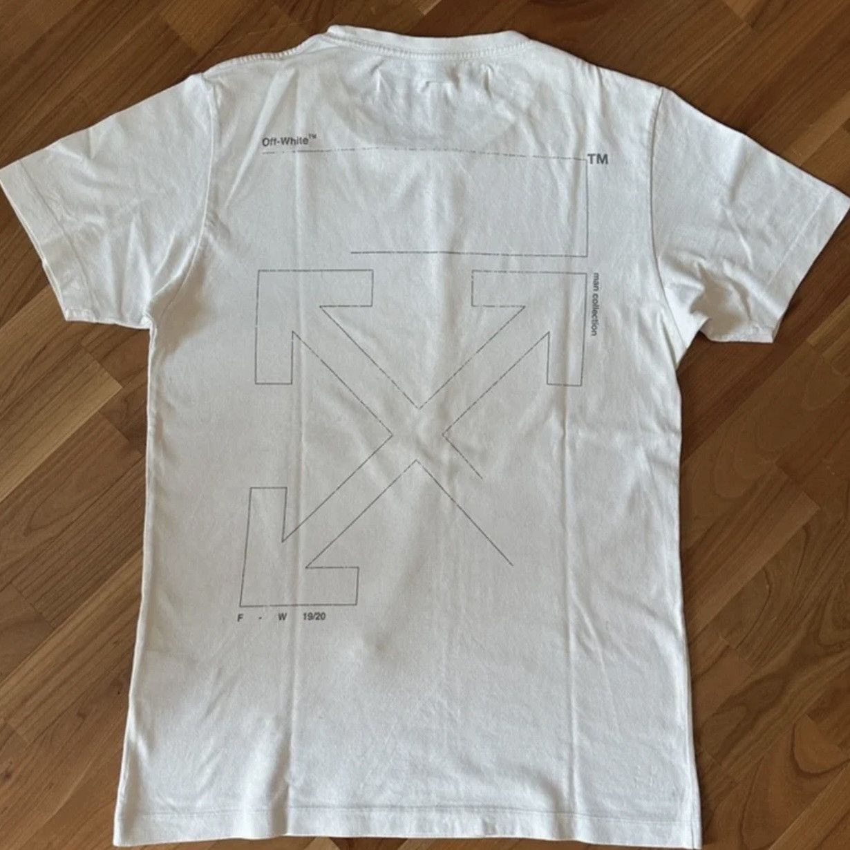 Off-White Off-White "Unfinished" S/S slim tee white silver. Size US S / EU 44-46 / 1 - 3 Thumbnail