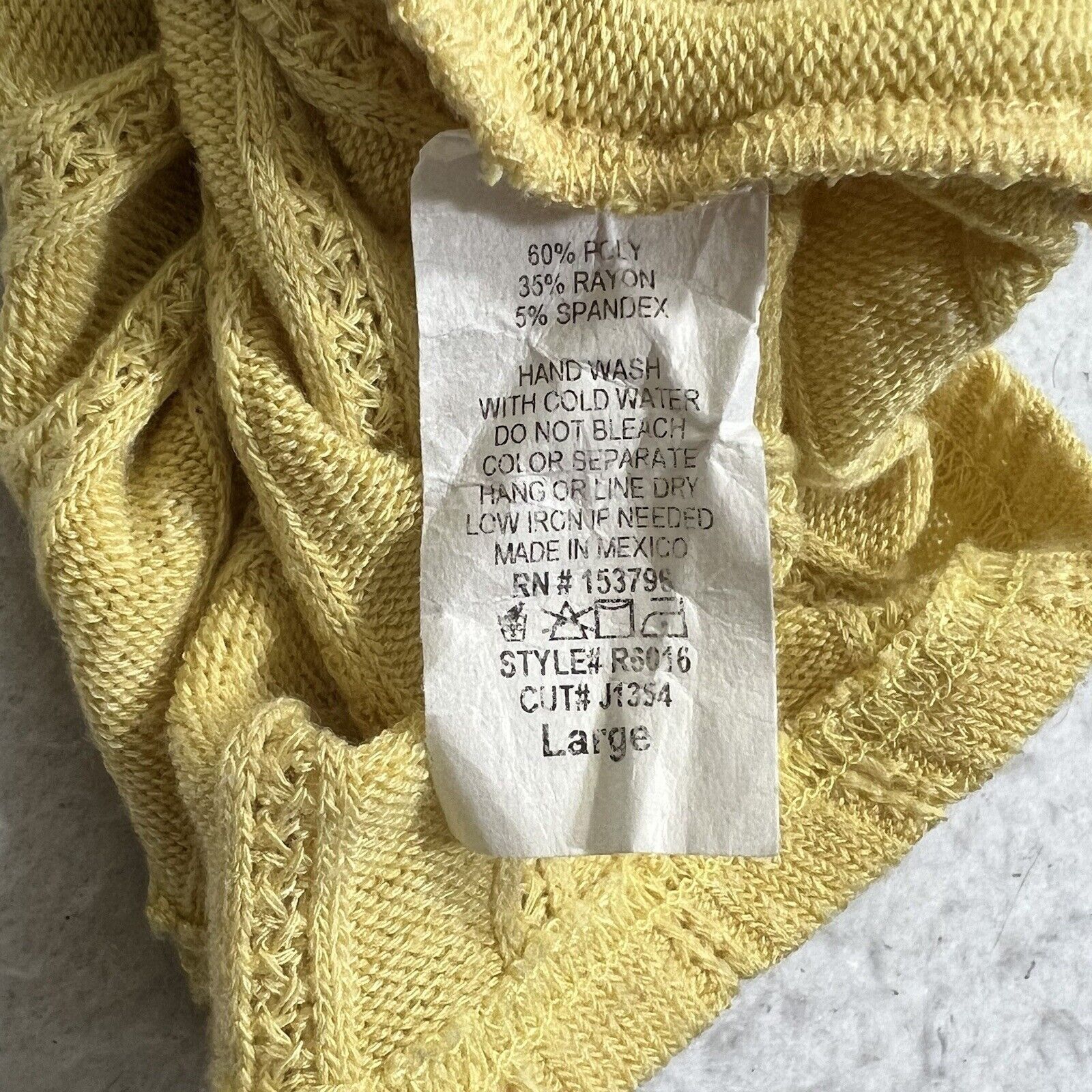 Other Glance Henley Button Up Pullover Stretch Yellow Top Size L / US 10 / IT 46 - 13 Thumbnail