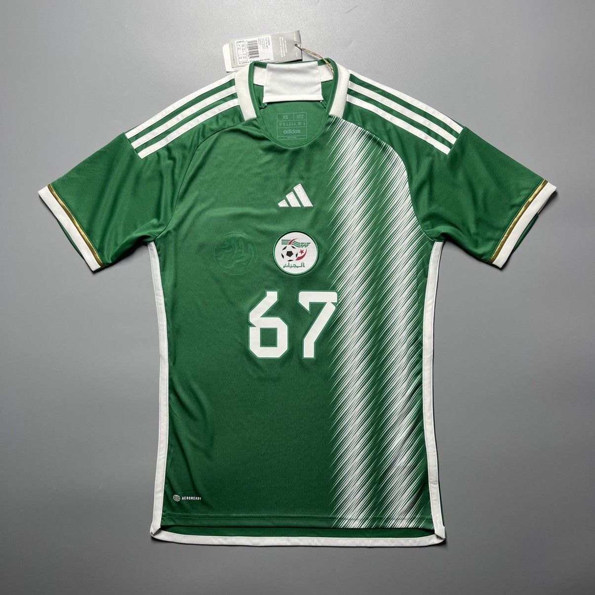 Adidas ALGERIA ADIDAS 2022 WORLD CUP FOOTBALL SOCCER AWAY JERSEY Size US XS / EU 42 / 0 - 1 Thumbnail