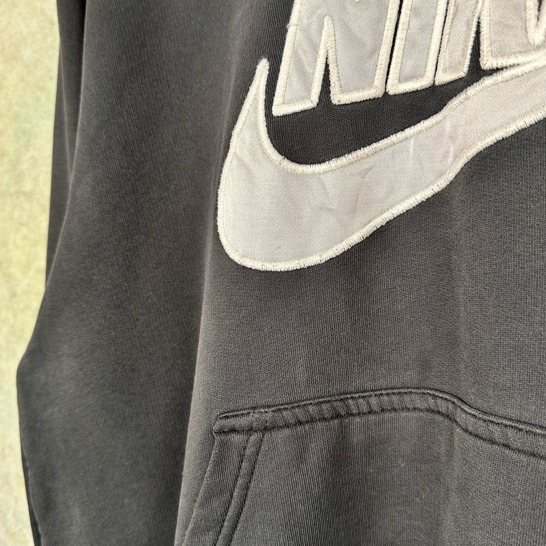 Nike × Vintage Vintage Y2K Nike Spell Out Hoodie Sz L Black Logo Swoosh Size US L / EU 52-54 / 3 - 7 Thumbnail