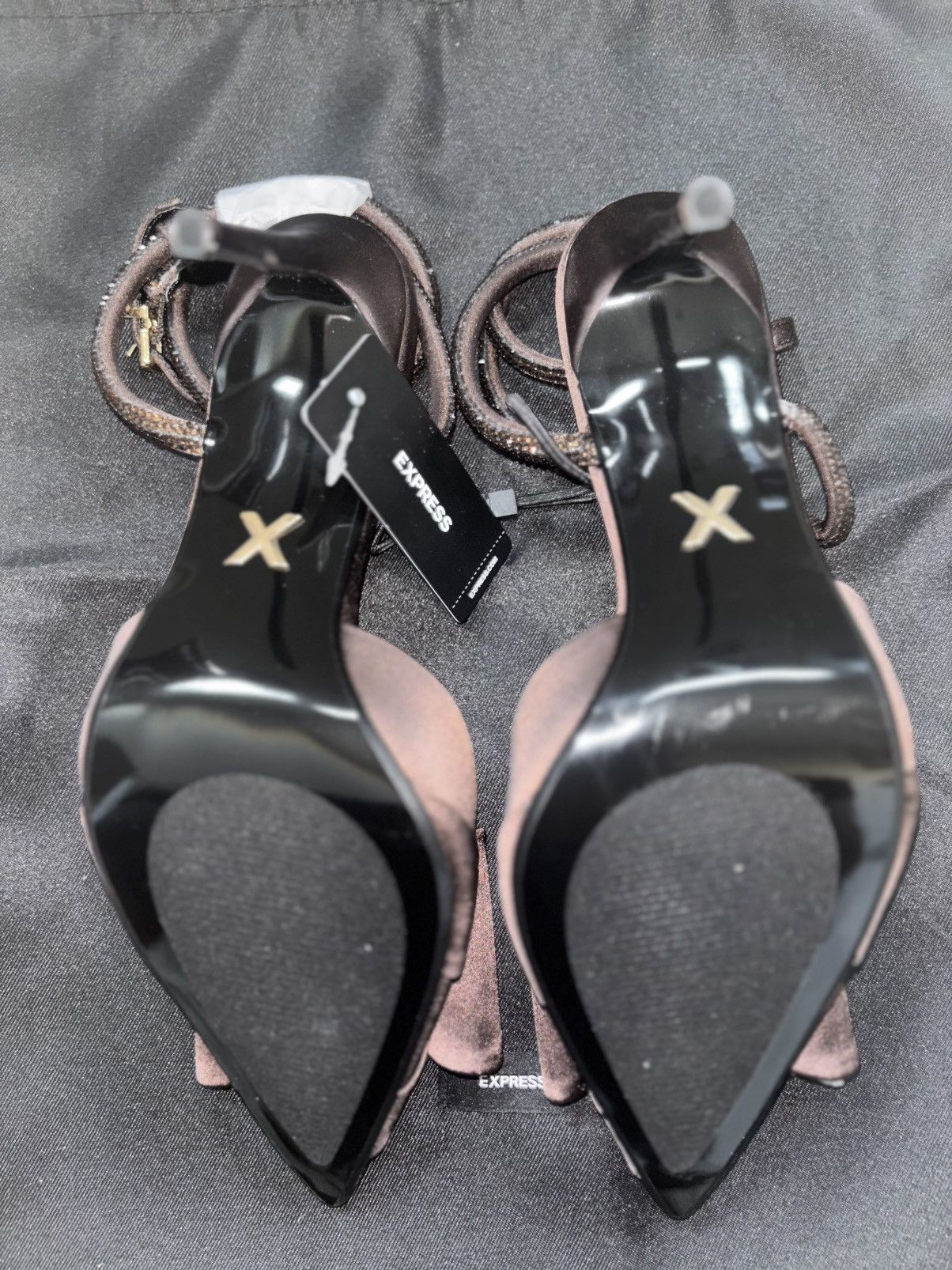 Express Rhinestone Bow Embellished Strap Pumps-sizes 6w,7w,8w Size US 6 / IT 36 - 3 Thumbnail
