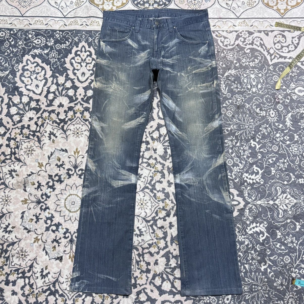 Tornado Mart Tornado Mart Whisker Denim Flare Jeans Size US 30 / EU 46 - 22 Thumbnail