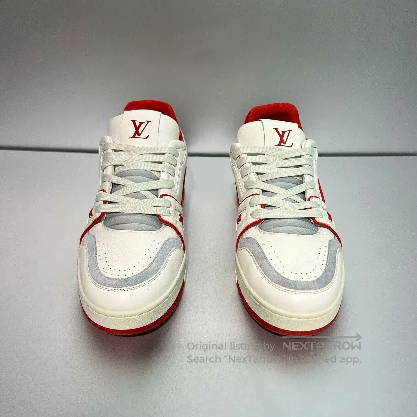 Louis Vuitton Louis Vuitton Trainer White Red Sneakers. Size US 8.5 / EU 41-42 - 2 Thumbnail