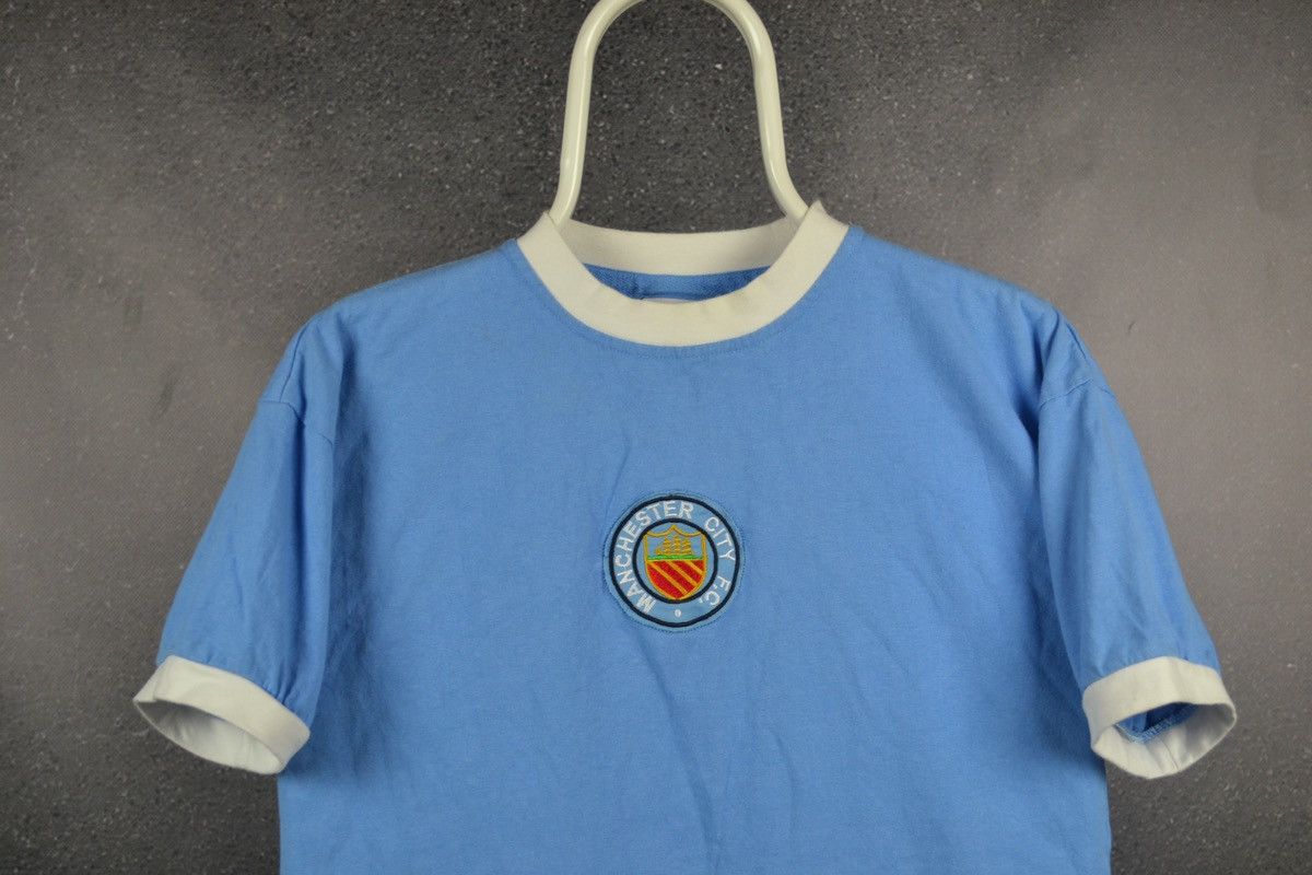 Vintage Manchester City Home Football Shirt Score Draw Retro Soccer Size US S / EU 44-46 / 1 - 3 Thumbnail