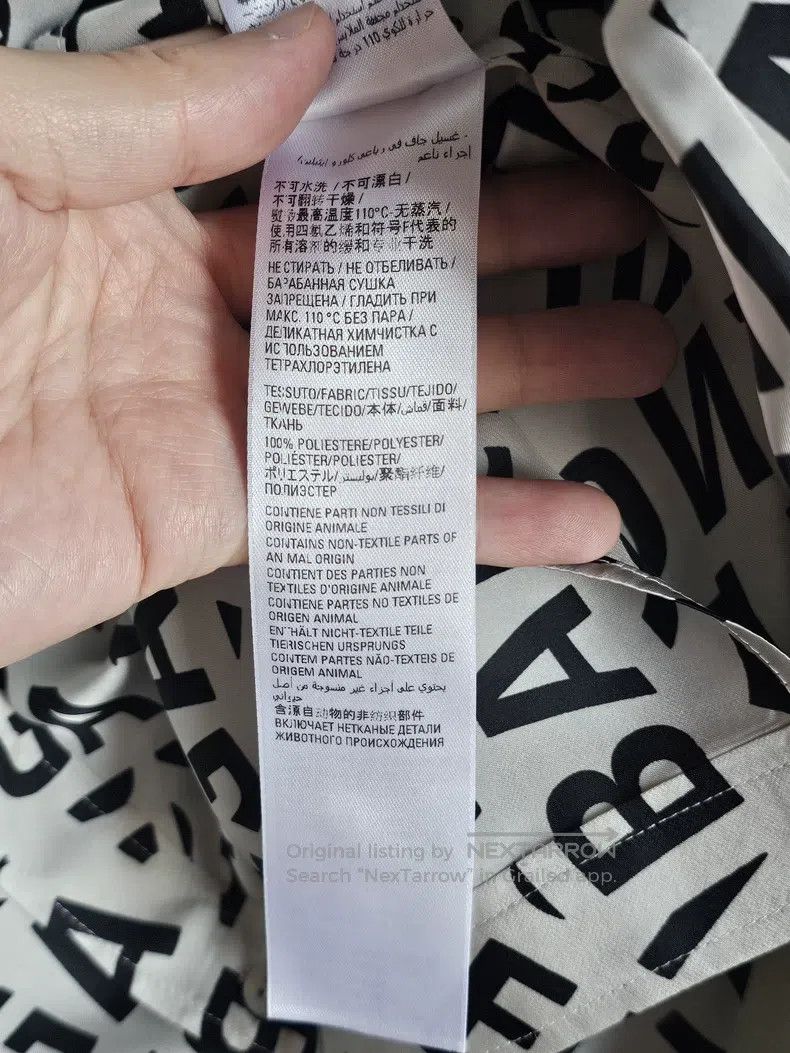 Balenciaga Balenciaga size 41 Full-print logo long-sleeve shirt Size US XL / EU 56 / 4 - 9 Thumbnail