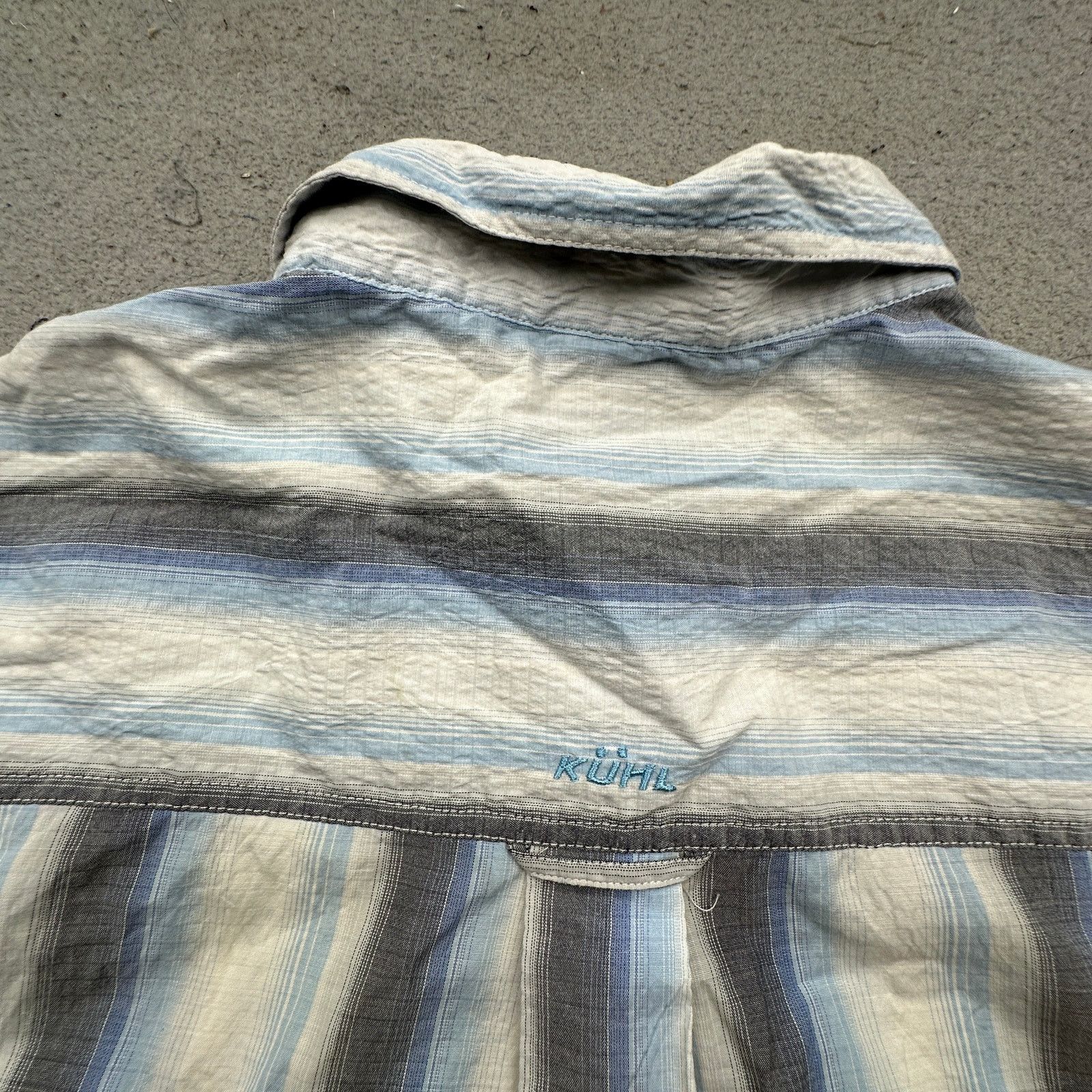 Kuhl Kuhl Vertical Striped Blue White Mens Shirt XL Button Up Size US XL / EU 56 / 4 - 11 Thumbnail