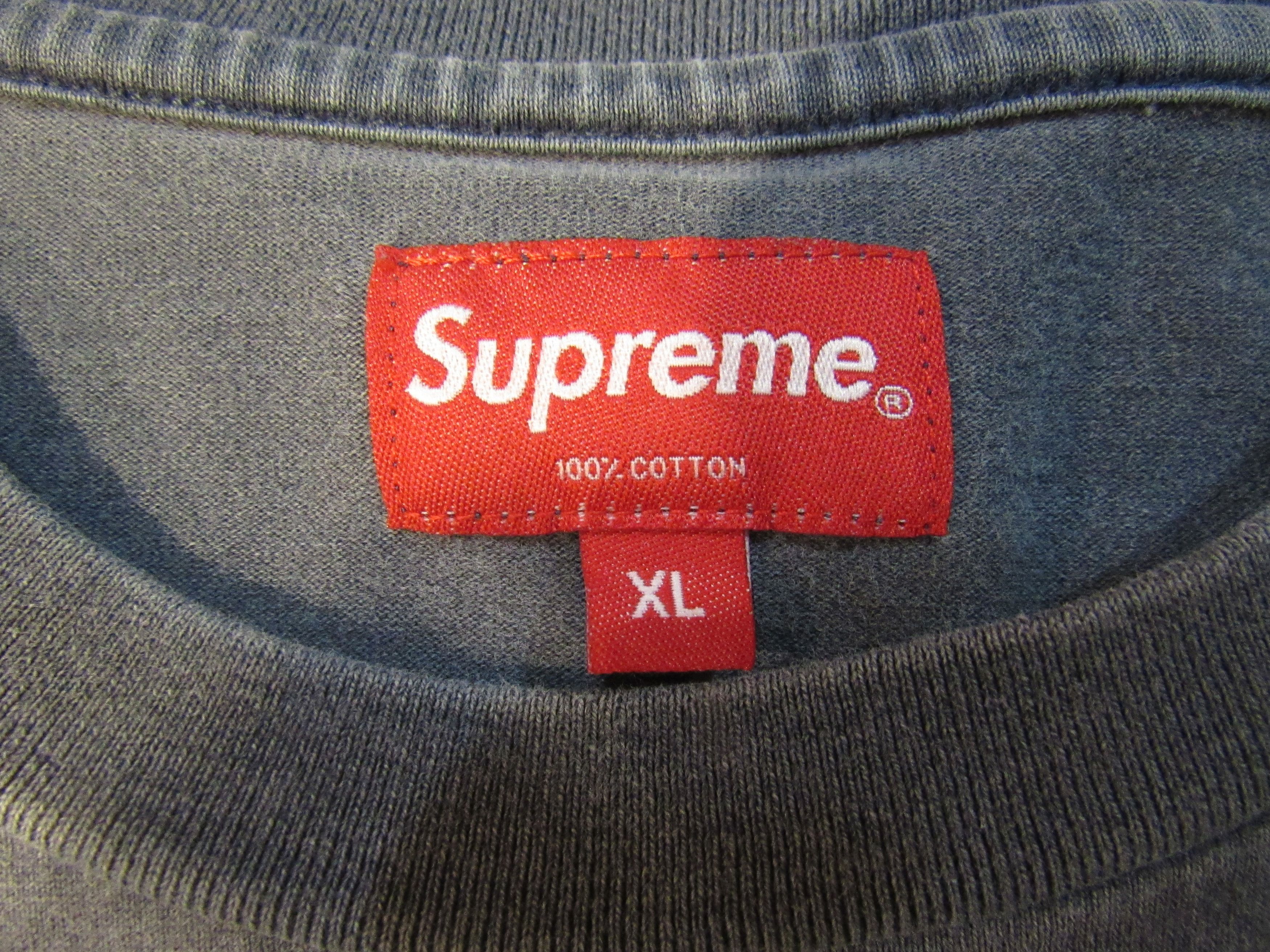 Supreme Supreme Overdyed Tee 'Navy' SS19 Size US XL / EU 56 / 4 - 4 Thumbnail
