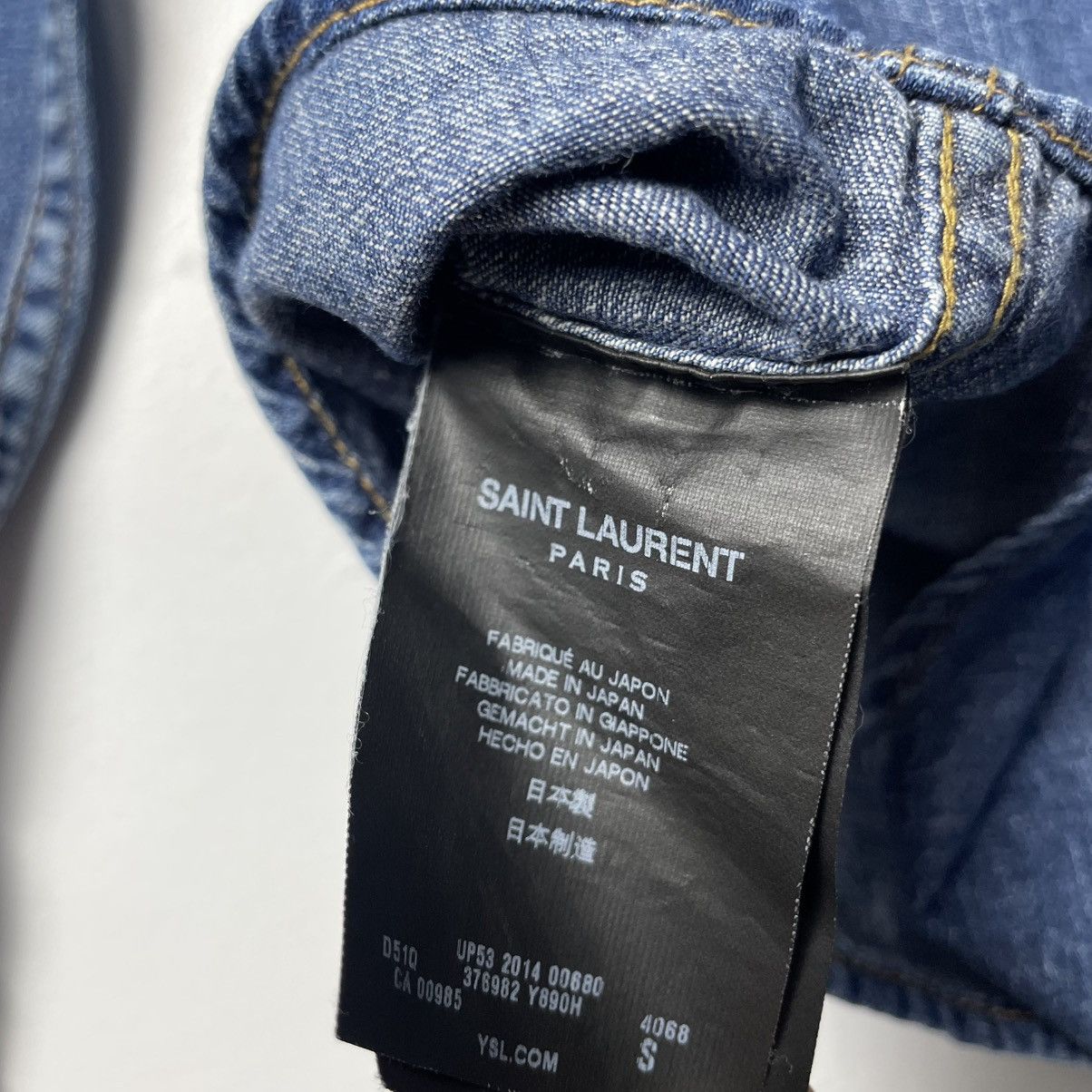Saint Laurent Paris Saint Laurent Paris 2014 Hedi Slimane Japanese Denim Size US M / EU 48-50 / 2 - 7 Thumbnail