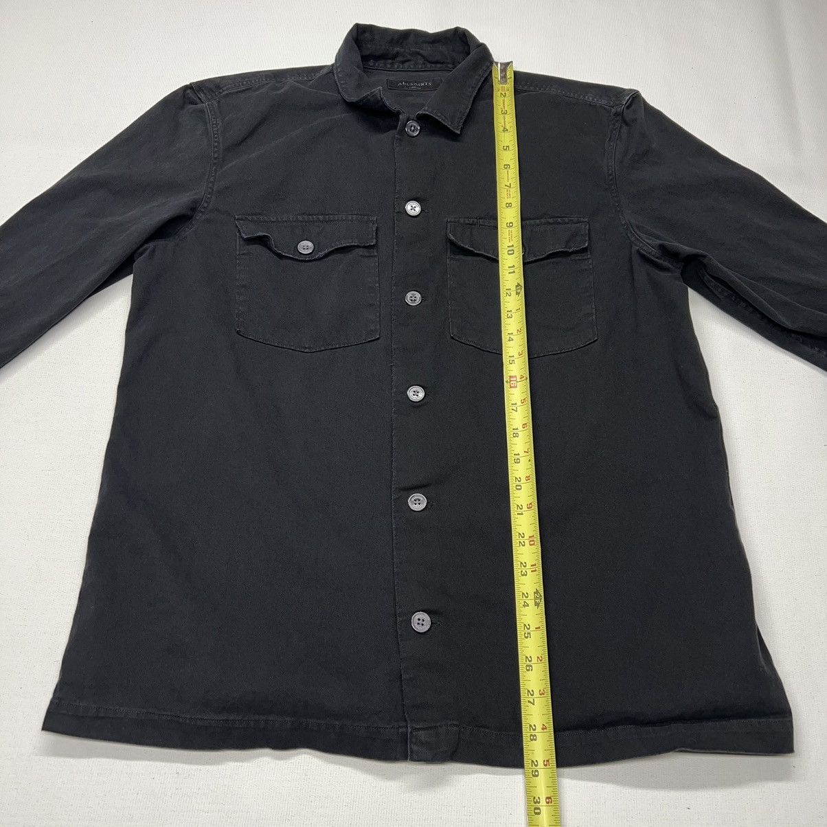 Allsaints All Saints Shirt Black Spotter Long Sleeve Button Pocket Size US XL / EU 56 / 4 - 14 Thumbnail