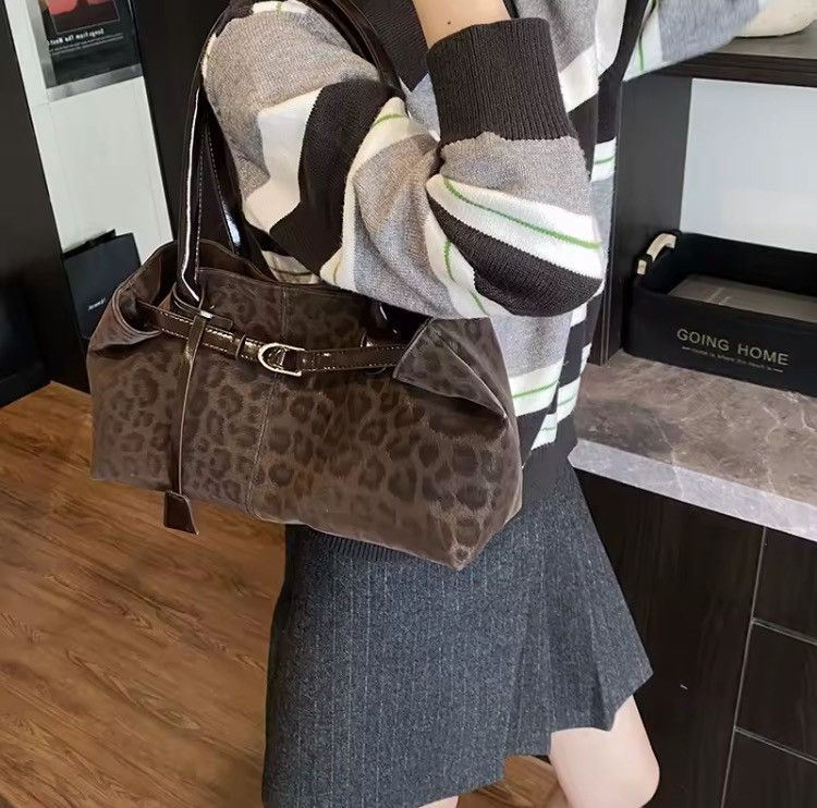 Other Y2K Leopard Shoulder Tote Bag Short Handle Unisex Size ONE SIZE - 4 Thumbnail