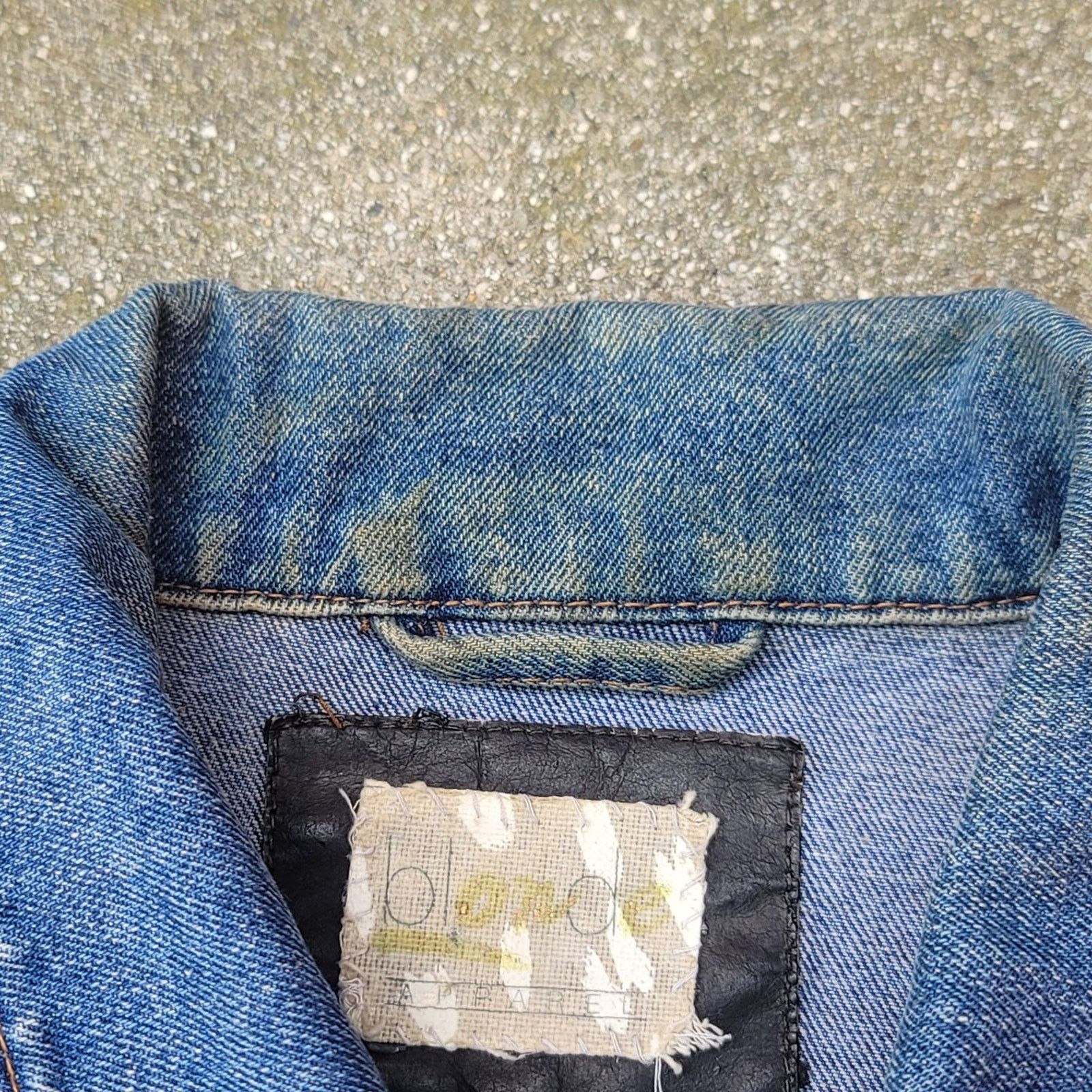 Handmade Vtg Oscar Jeans Custom Hand Painted Denim Jacket Size US XL / EU 56 / 4 - 10 Thumbnail