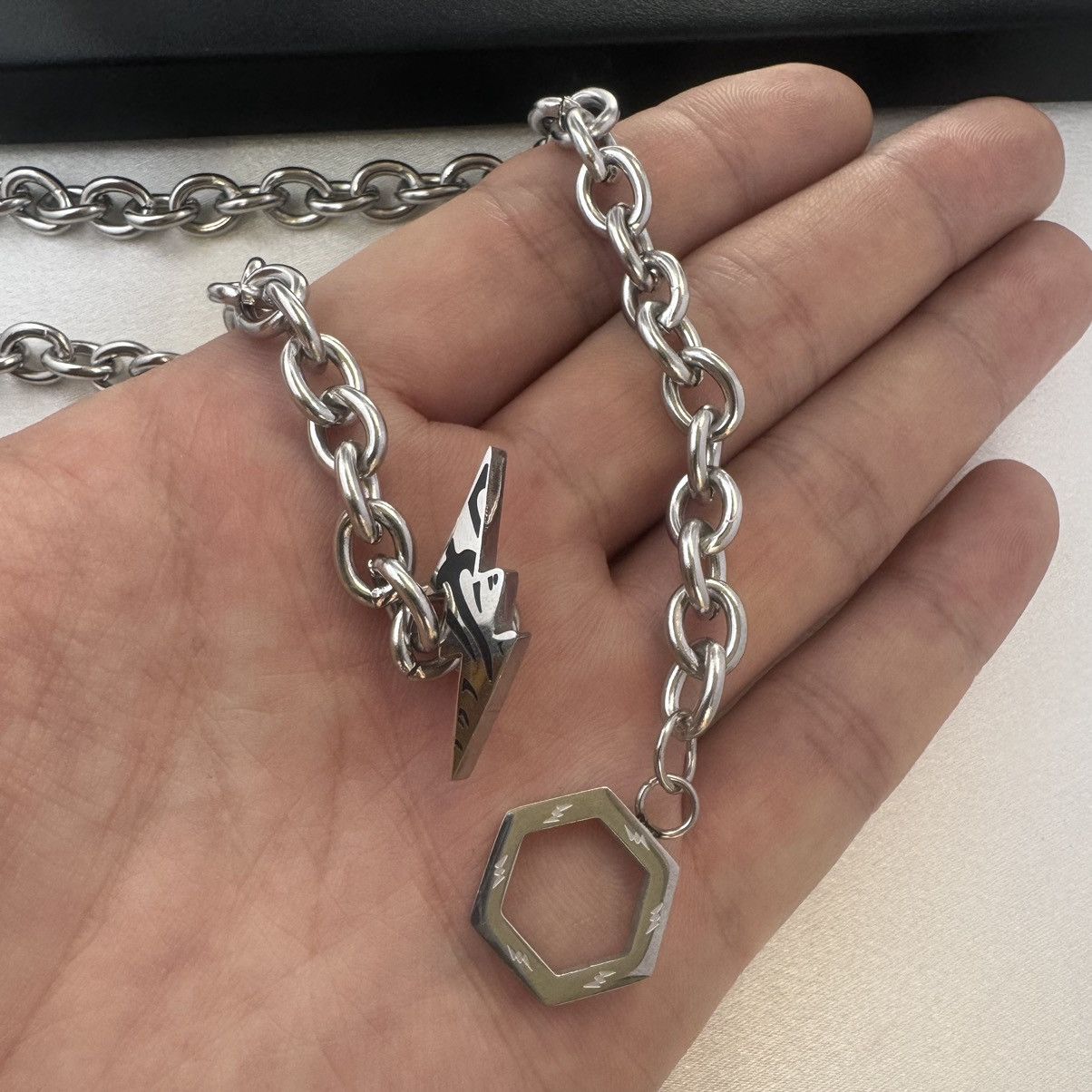 Other Lightning Link Chain Necklace for Men Women Unisex Style Size ONE SIZE - 4 Thumbnail